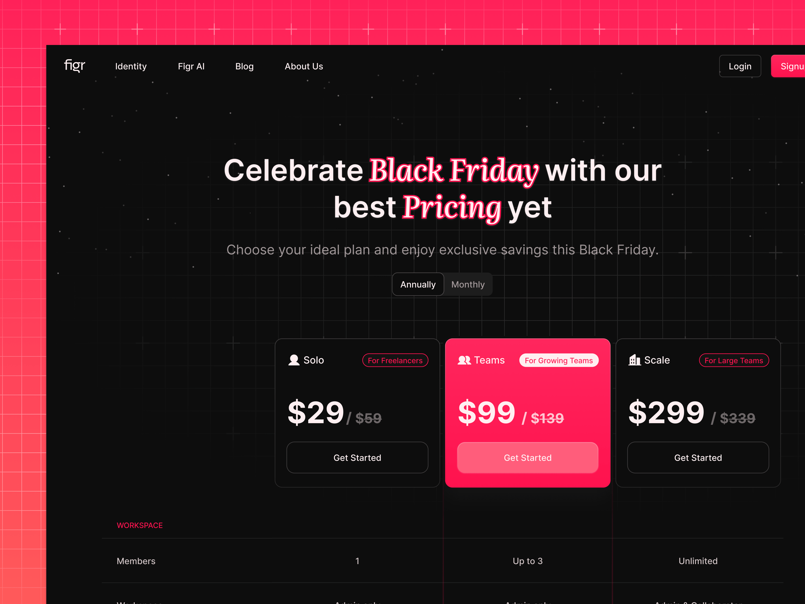 Pricing Page-Black Friday Deals 
