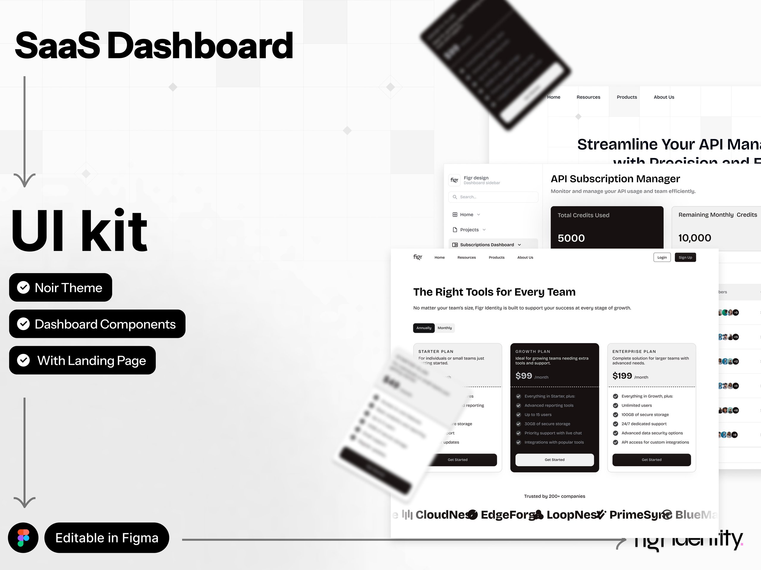 Saas Dashboard UI Kit