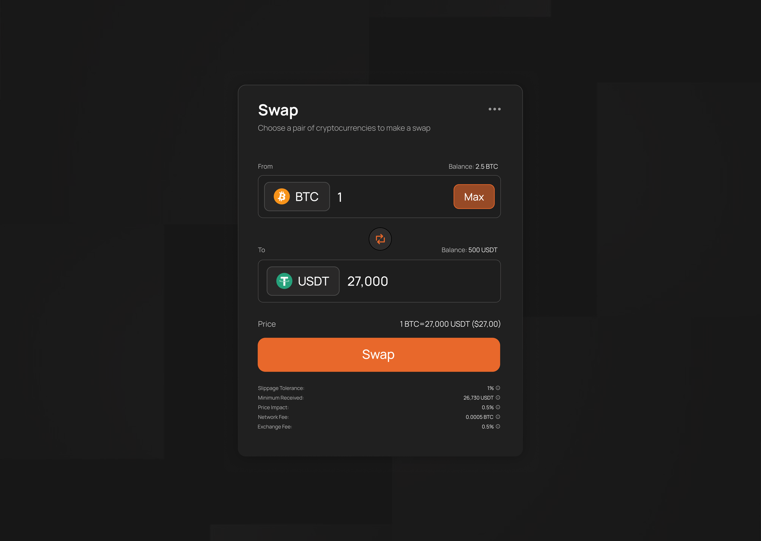 Crafting seamless experiences for crypto swaps. Simple, secure, and user-centric!
