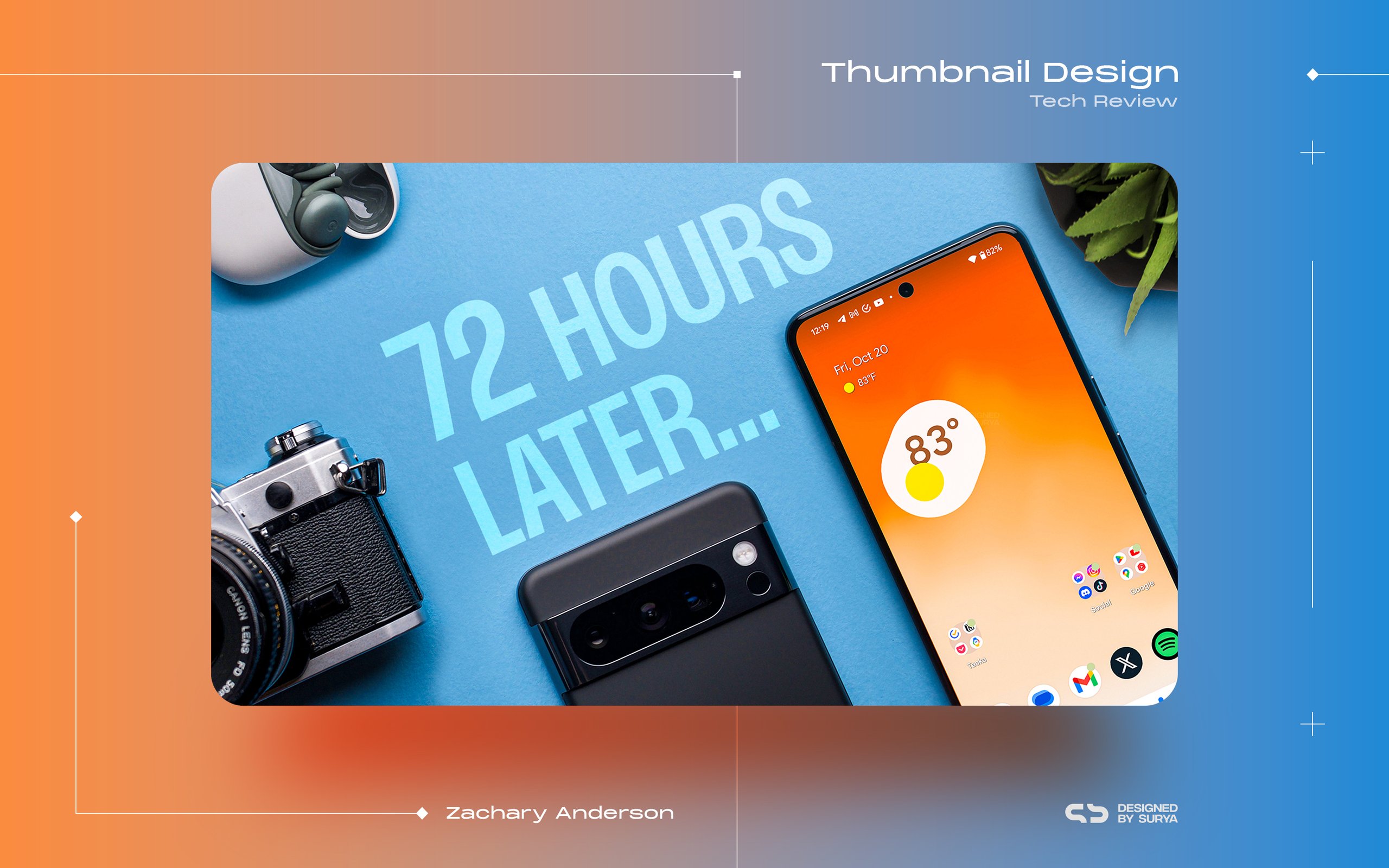 Youtube Thumbnail Design for Tech Video
