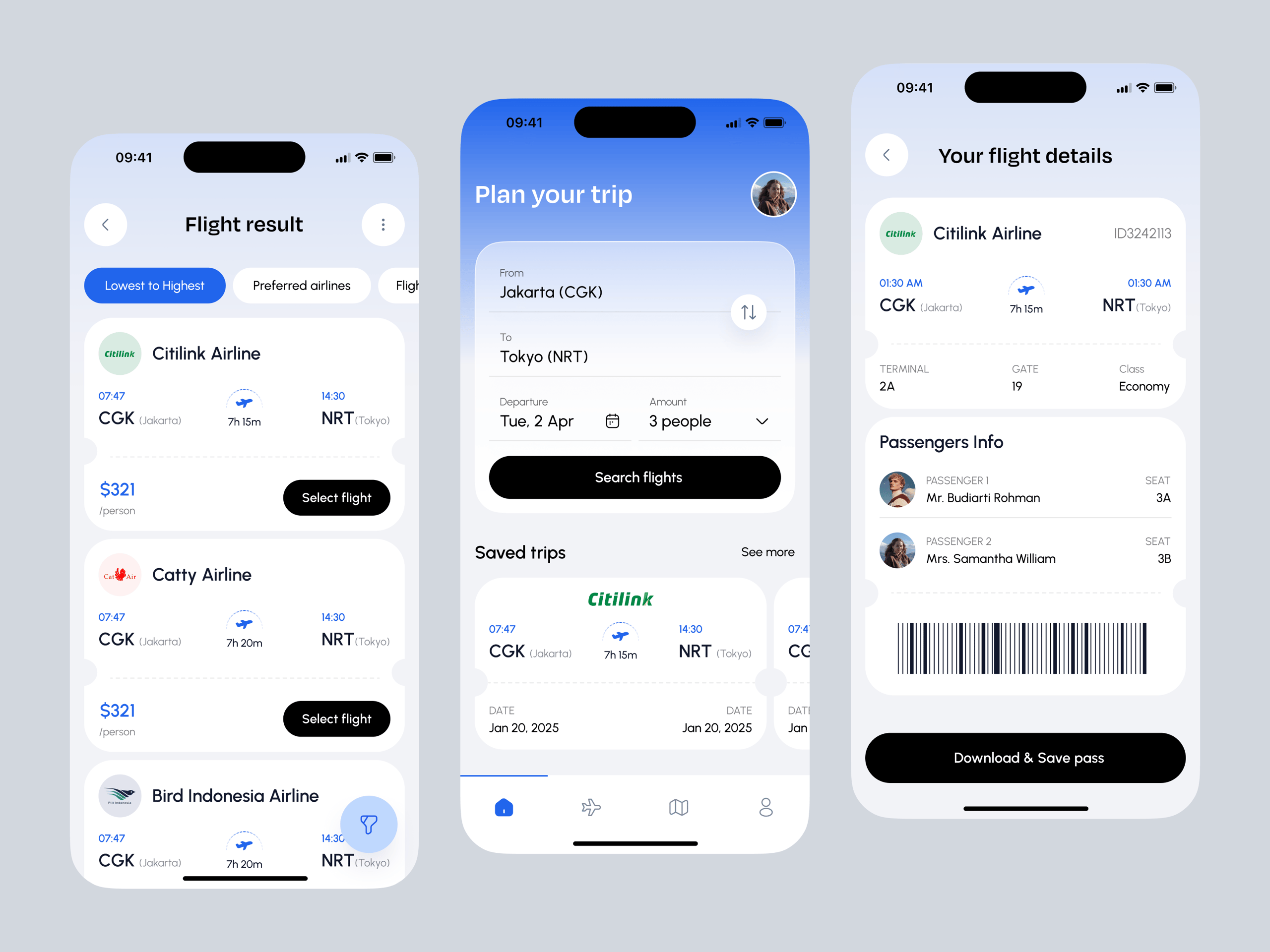 Flight Booking App UI