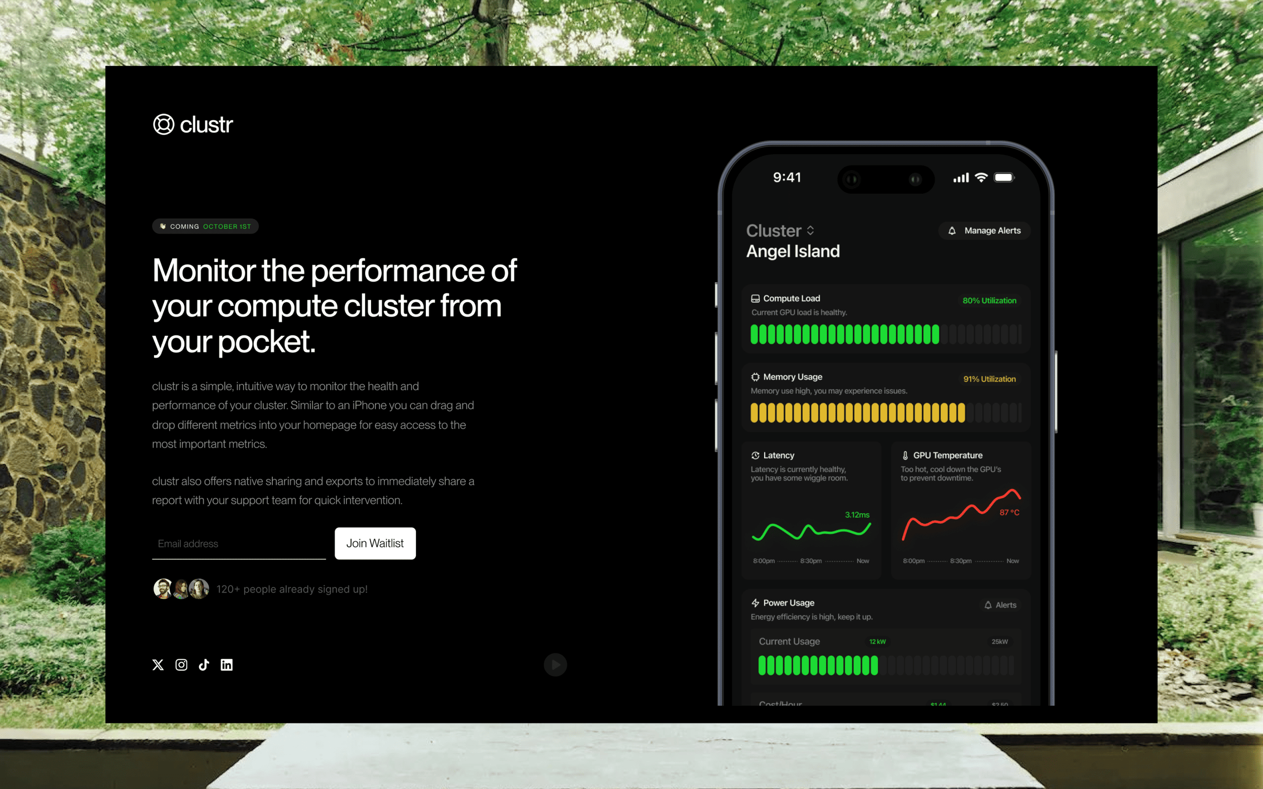 Clustr App Waitlist Page