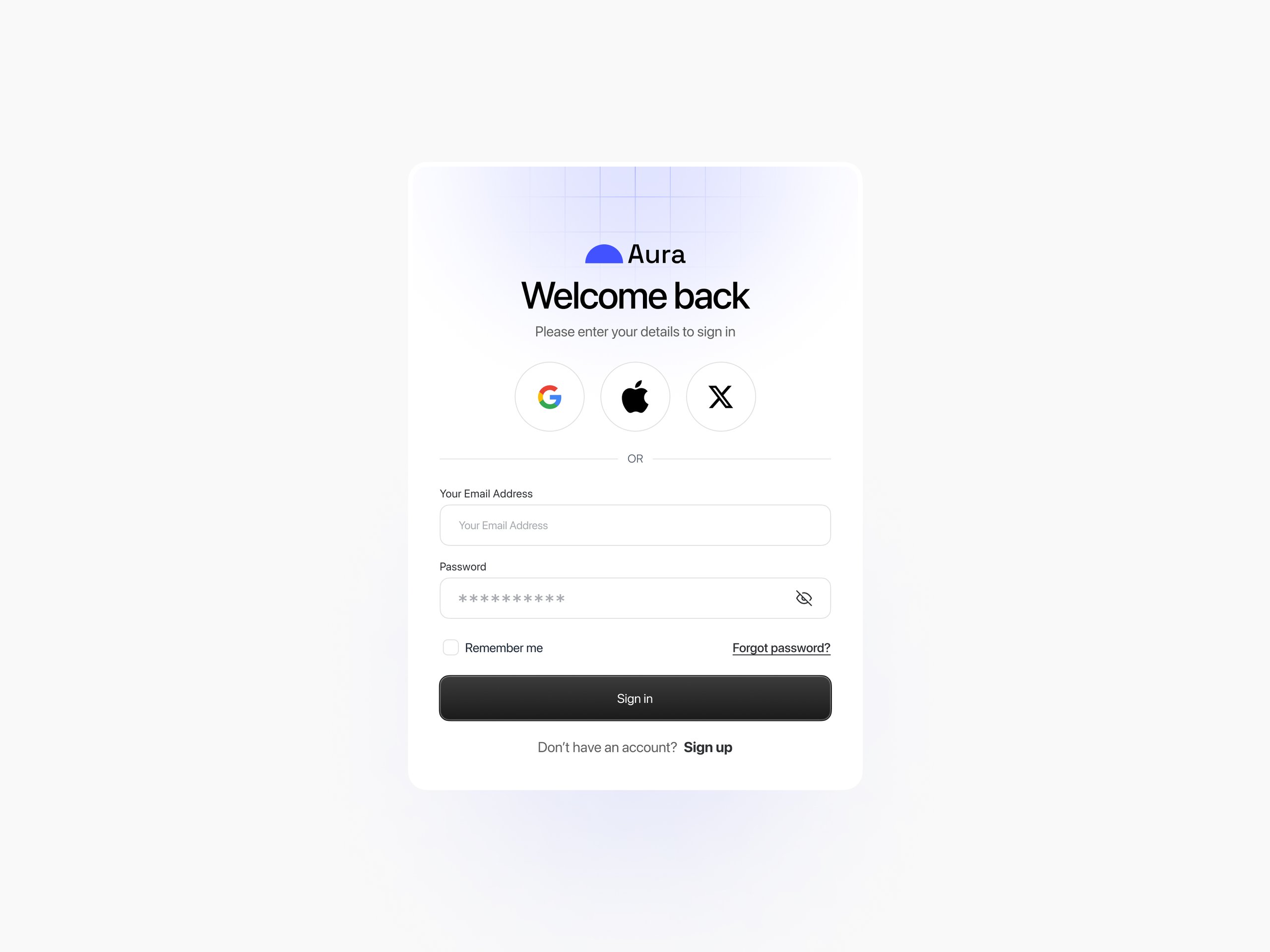 Login UI Design