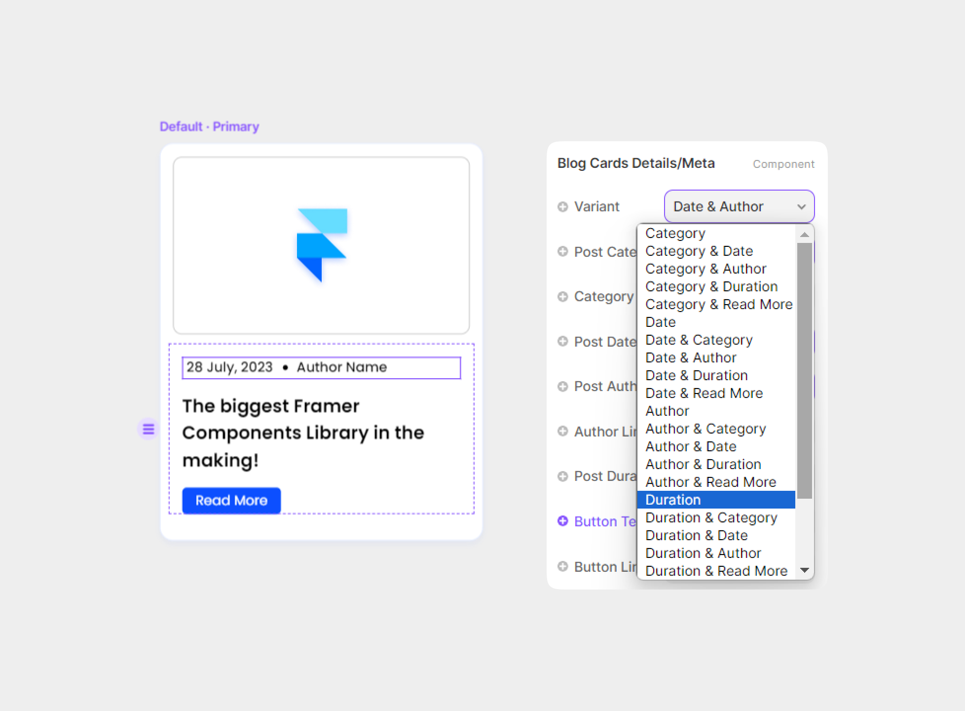 Framer Blog Card