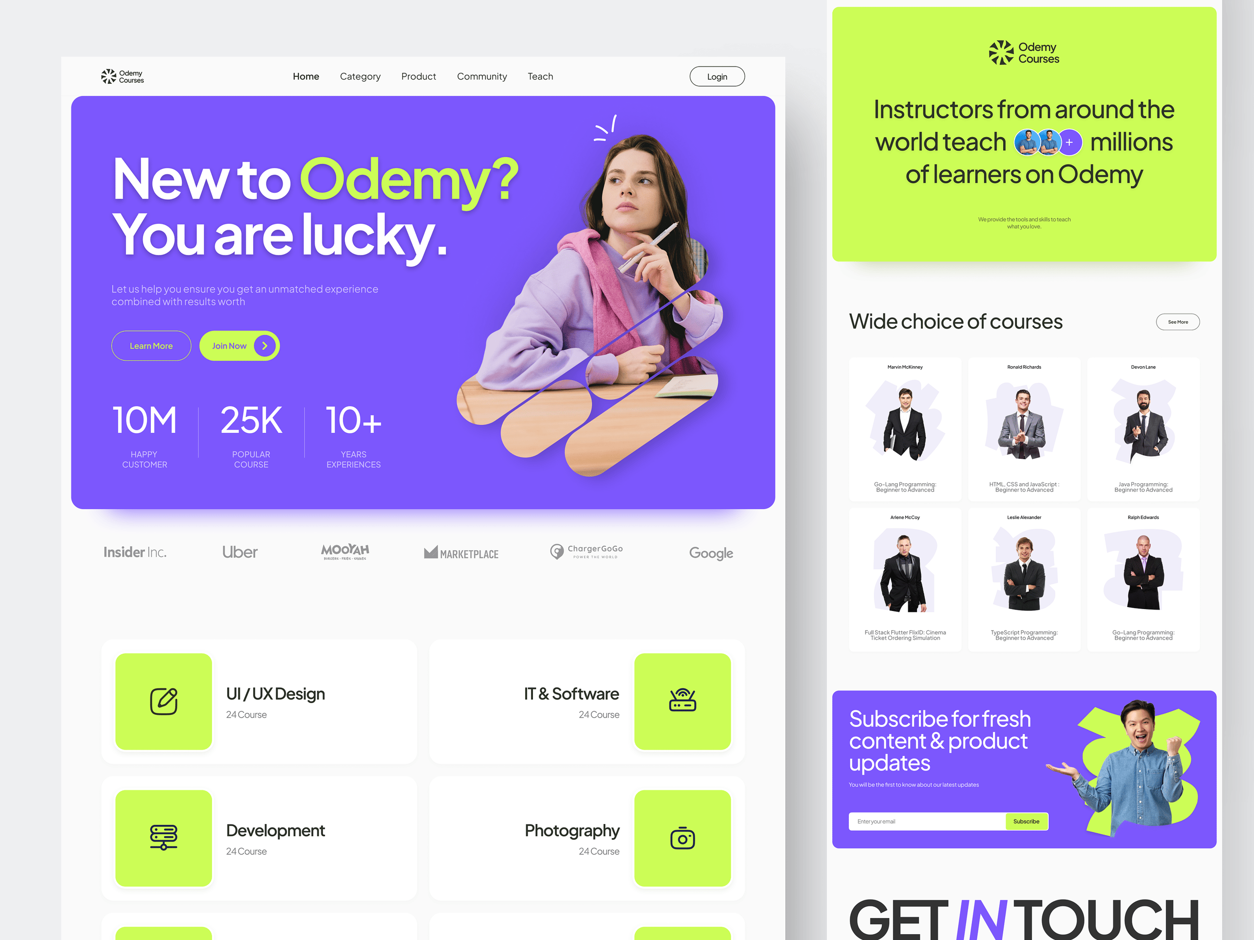 Odemy - Online Course Landing Page