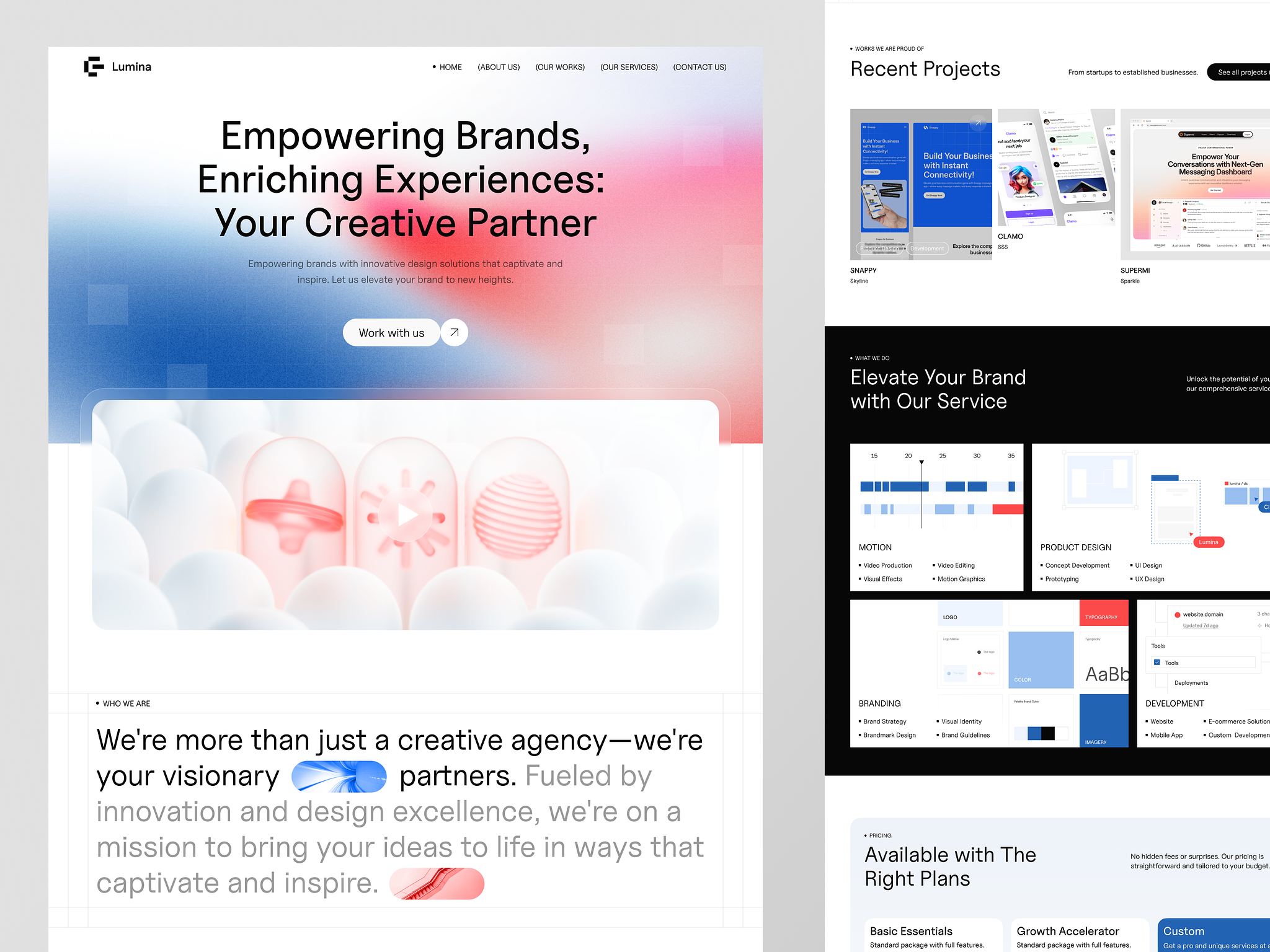 Lumina-Agency Landing Page