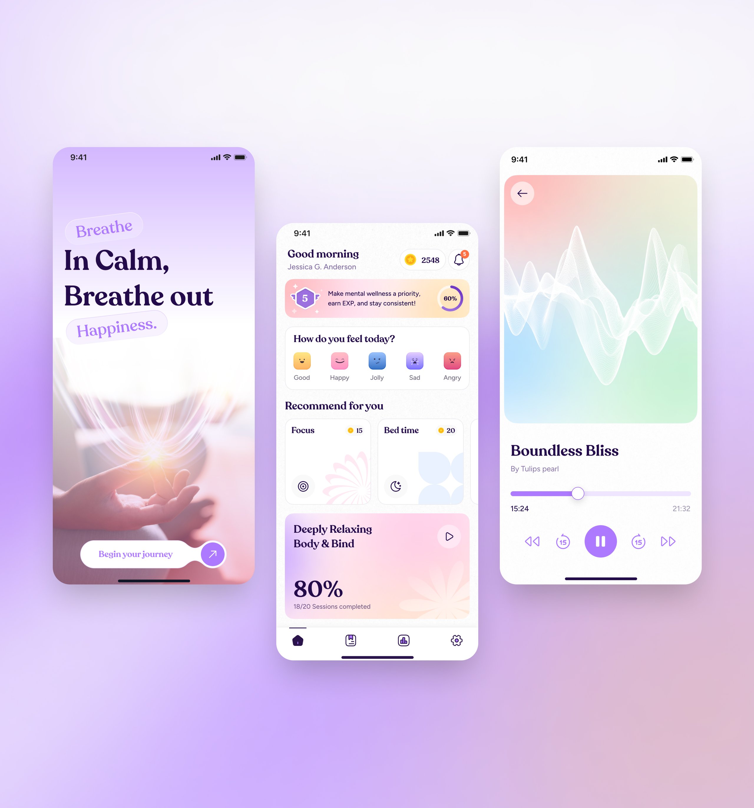 Wellness Meditation Mobile App Design
