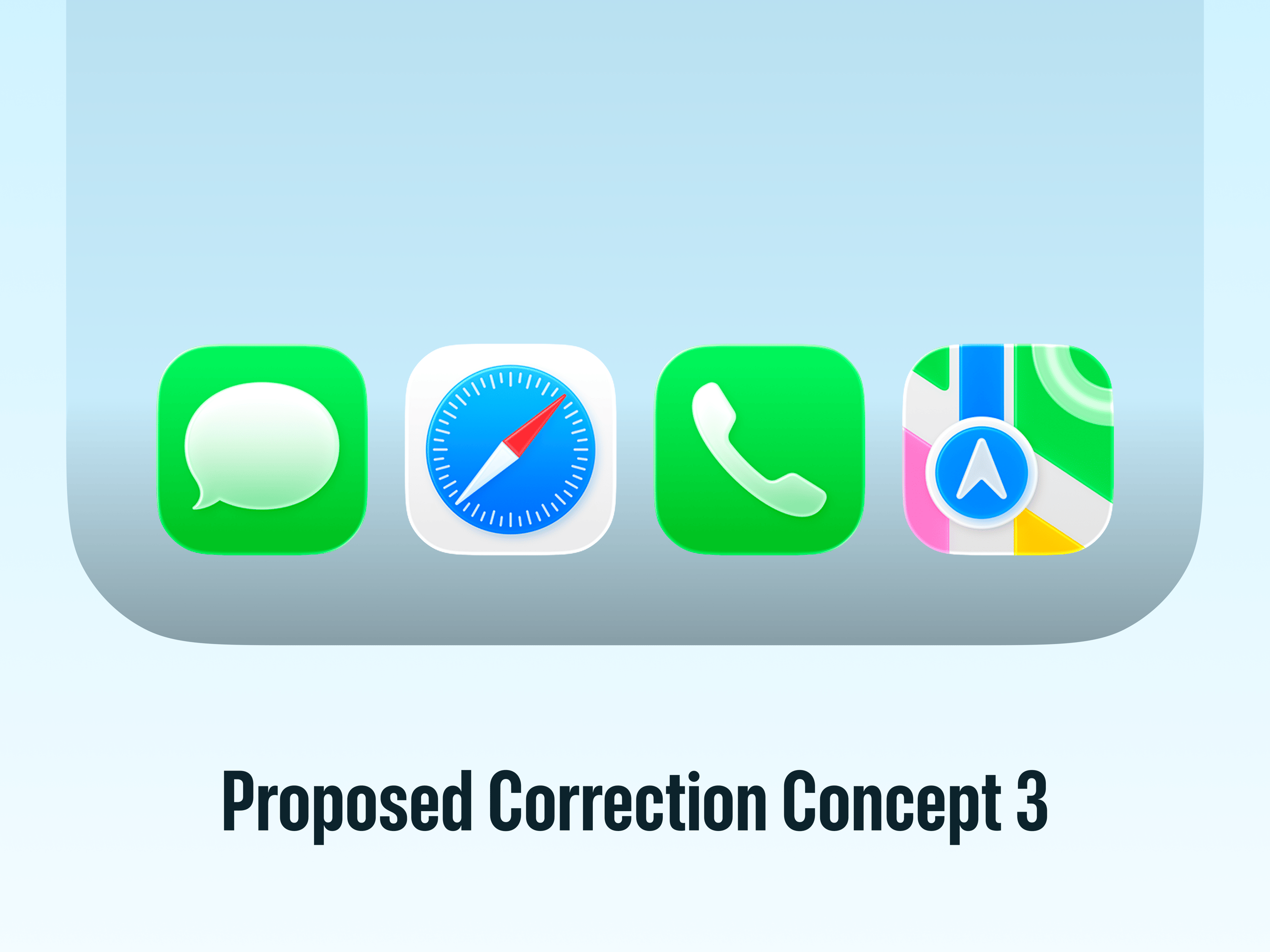 iOS 26 Dock Proposed Correction Concept 3