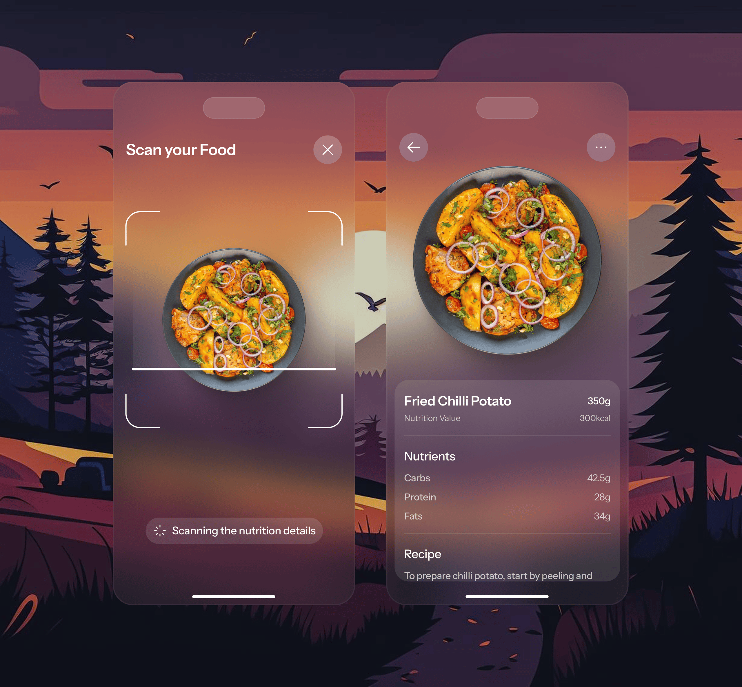 Food Scan App UI Design