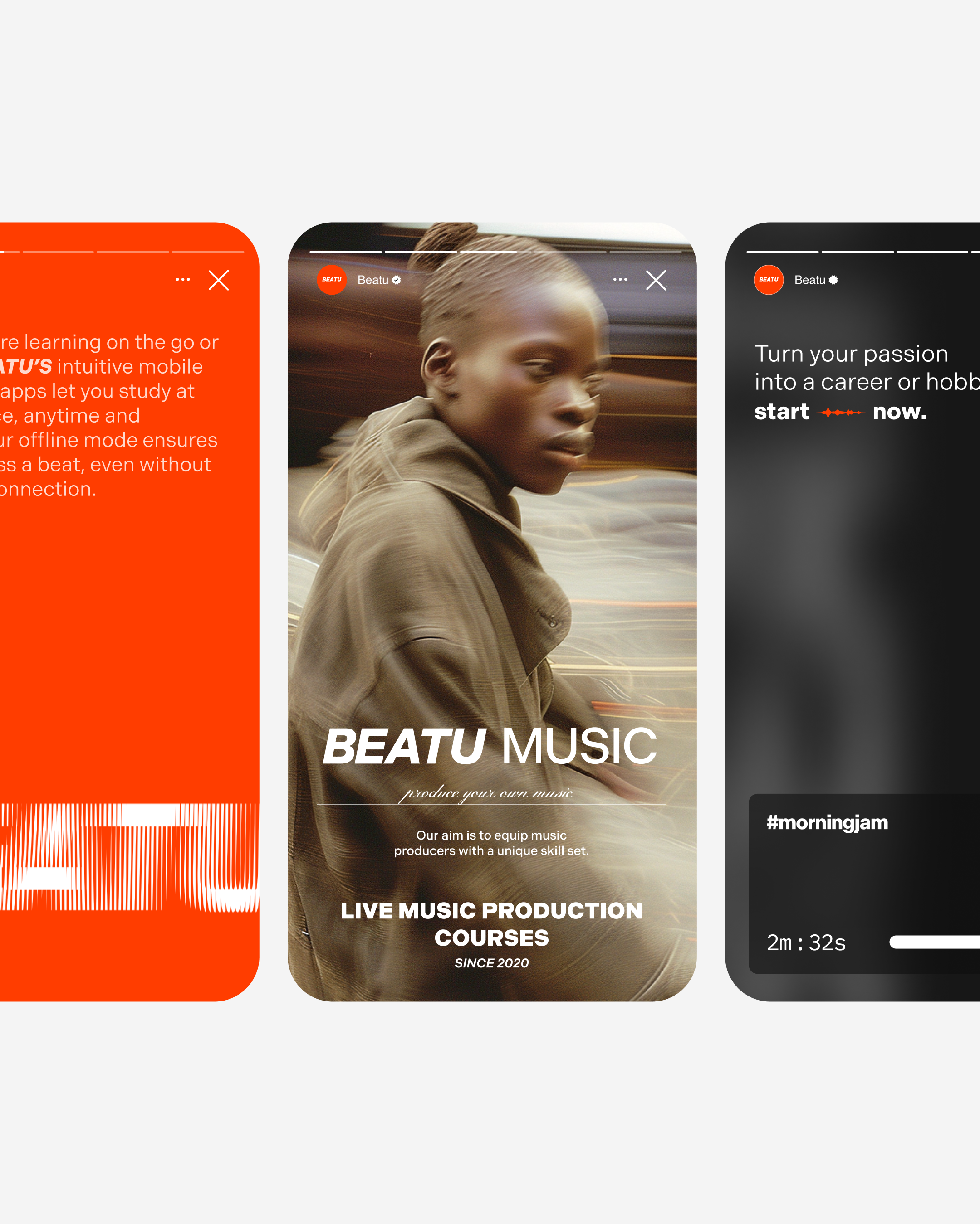 BEATU Music Production E-Learning — Web & App Design