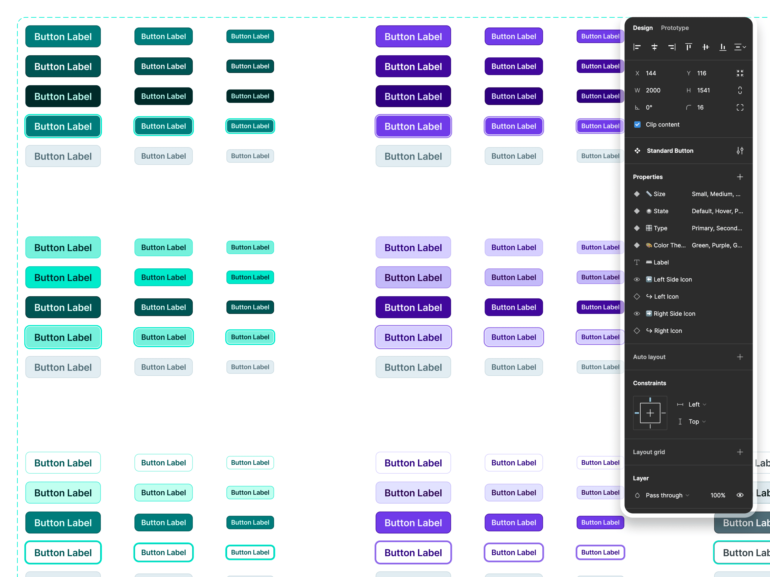 copy.ai Design System - Buttons