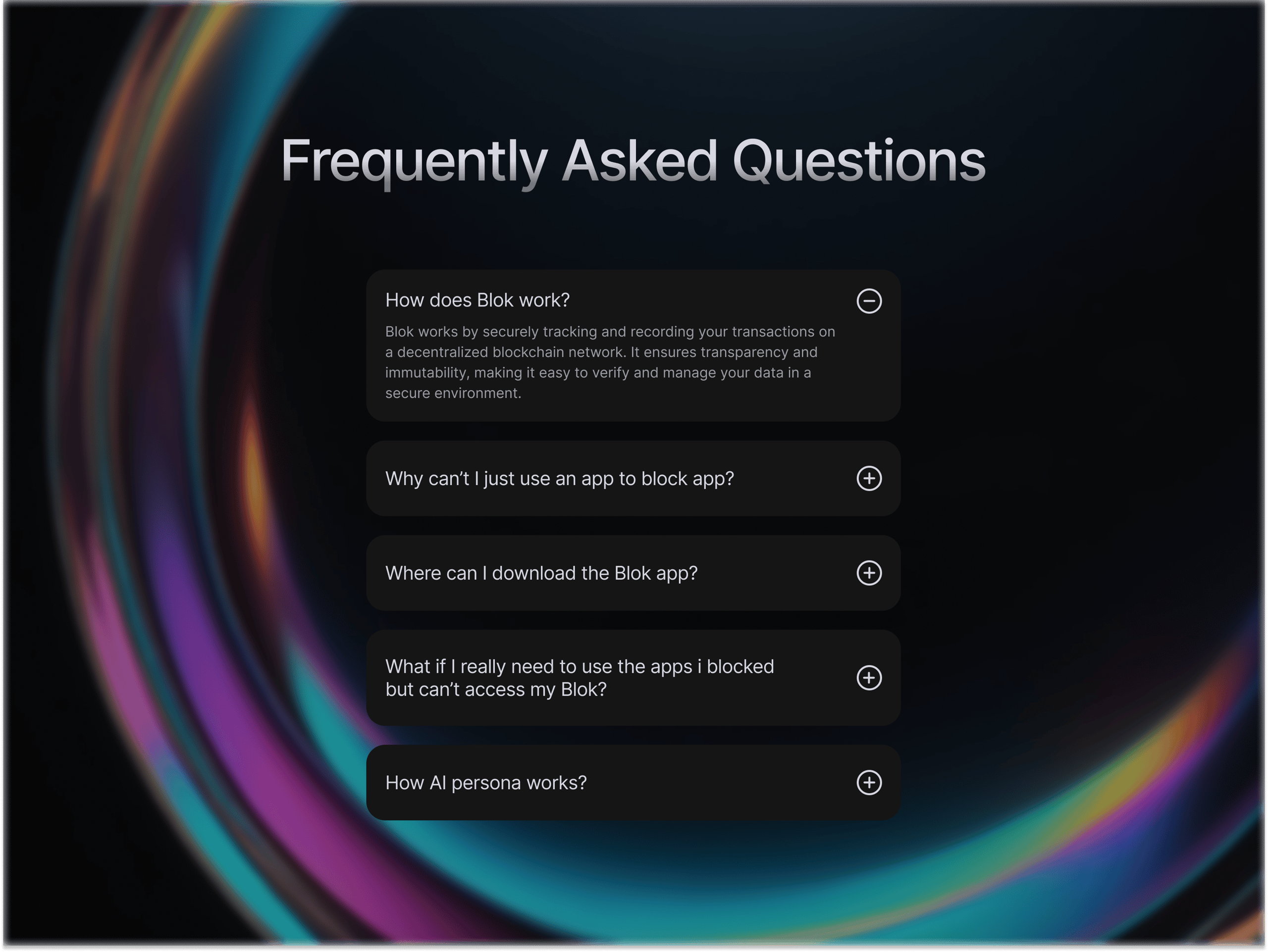 Clean and User-Friendly FAQ Interface