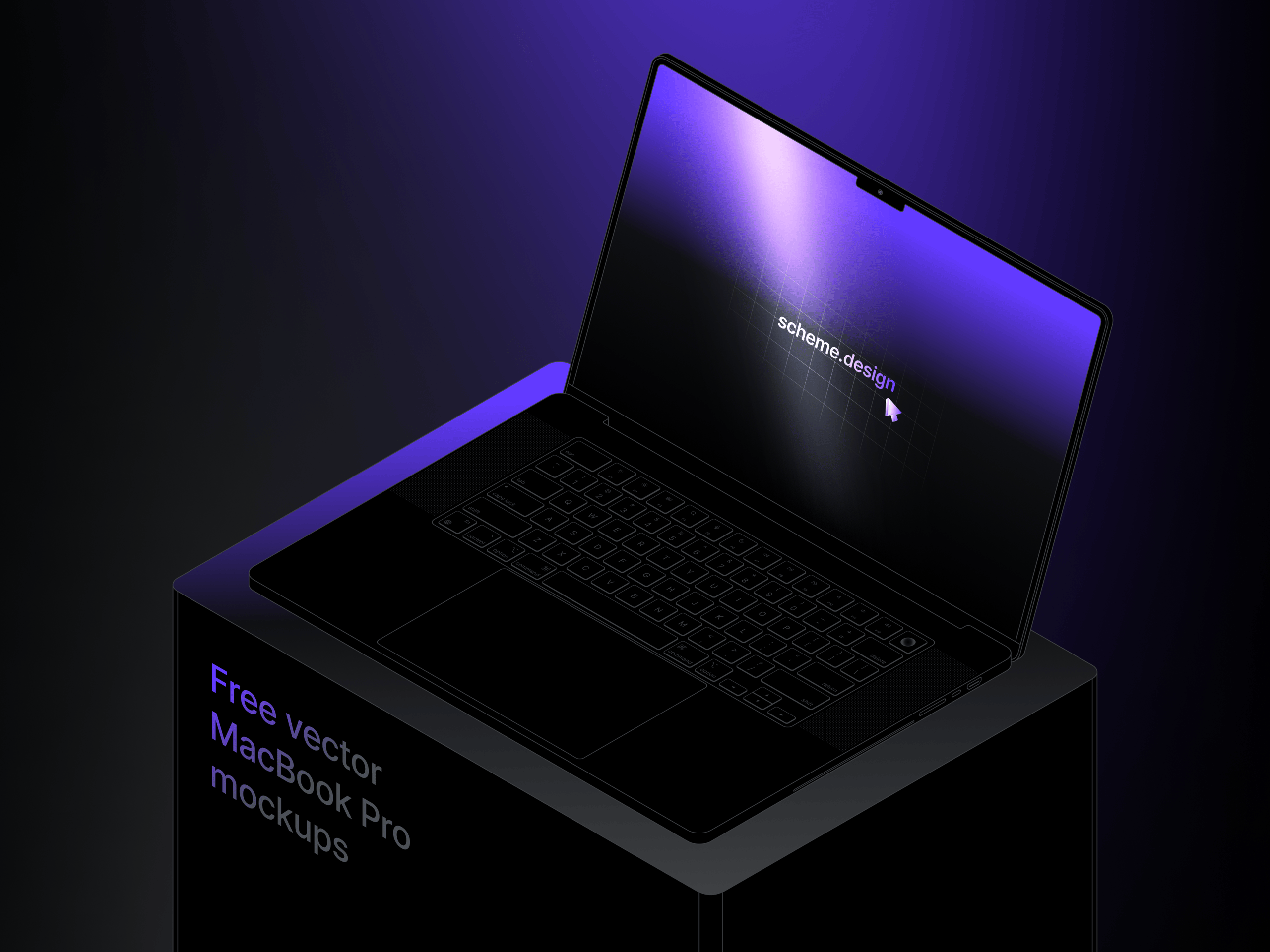 Geometrica Laptop: free Figma vector mockup, macbook pro