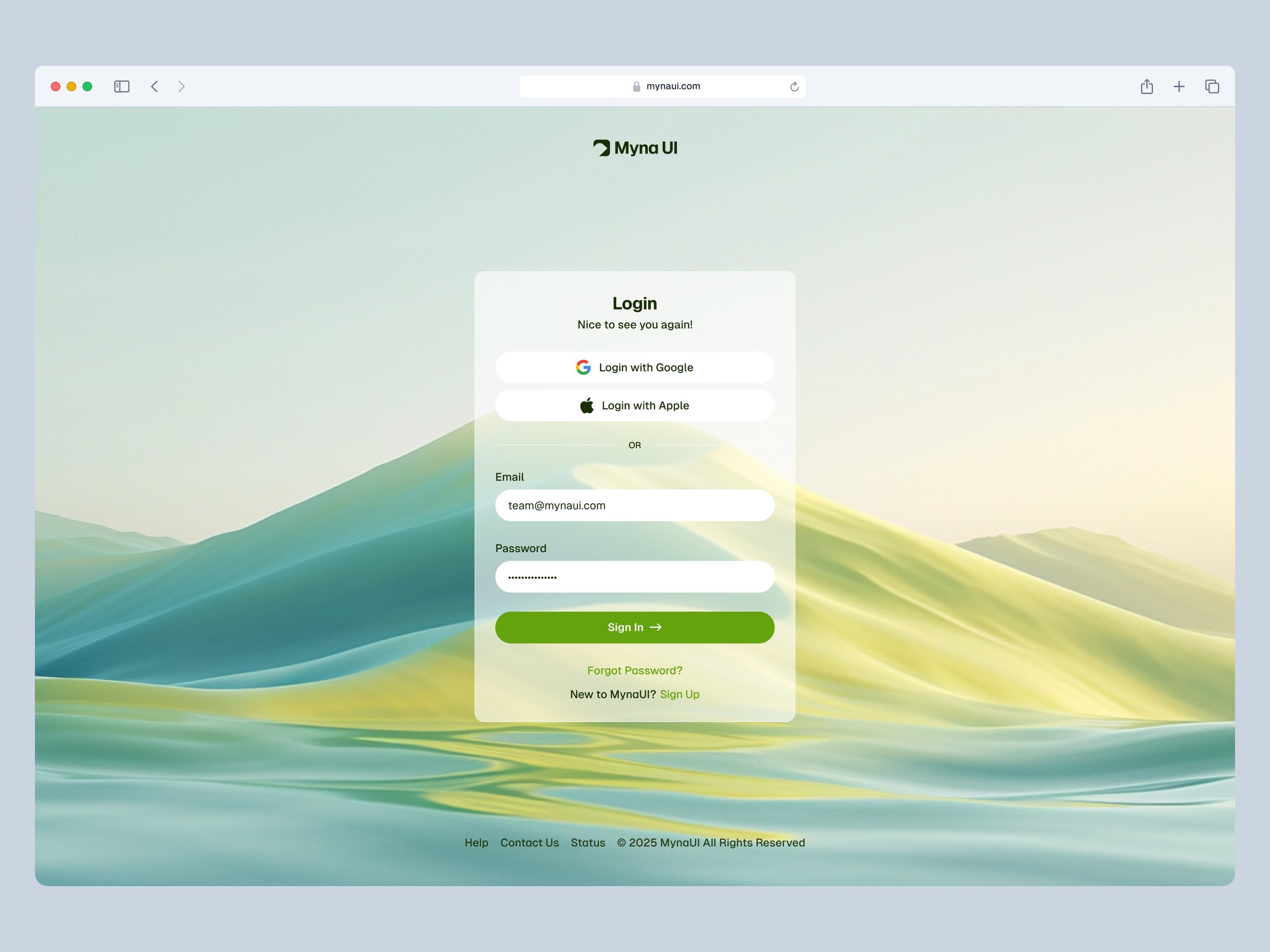 Login Page ⛰️