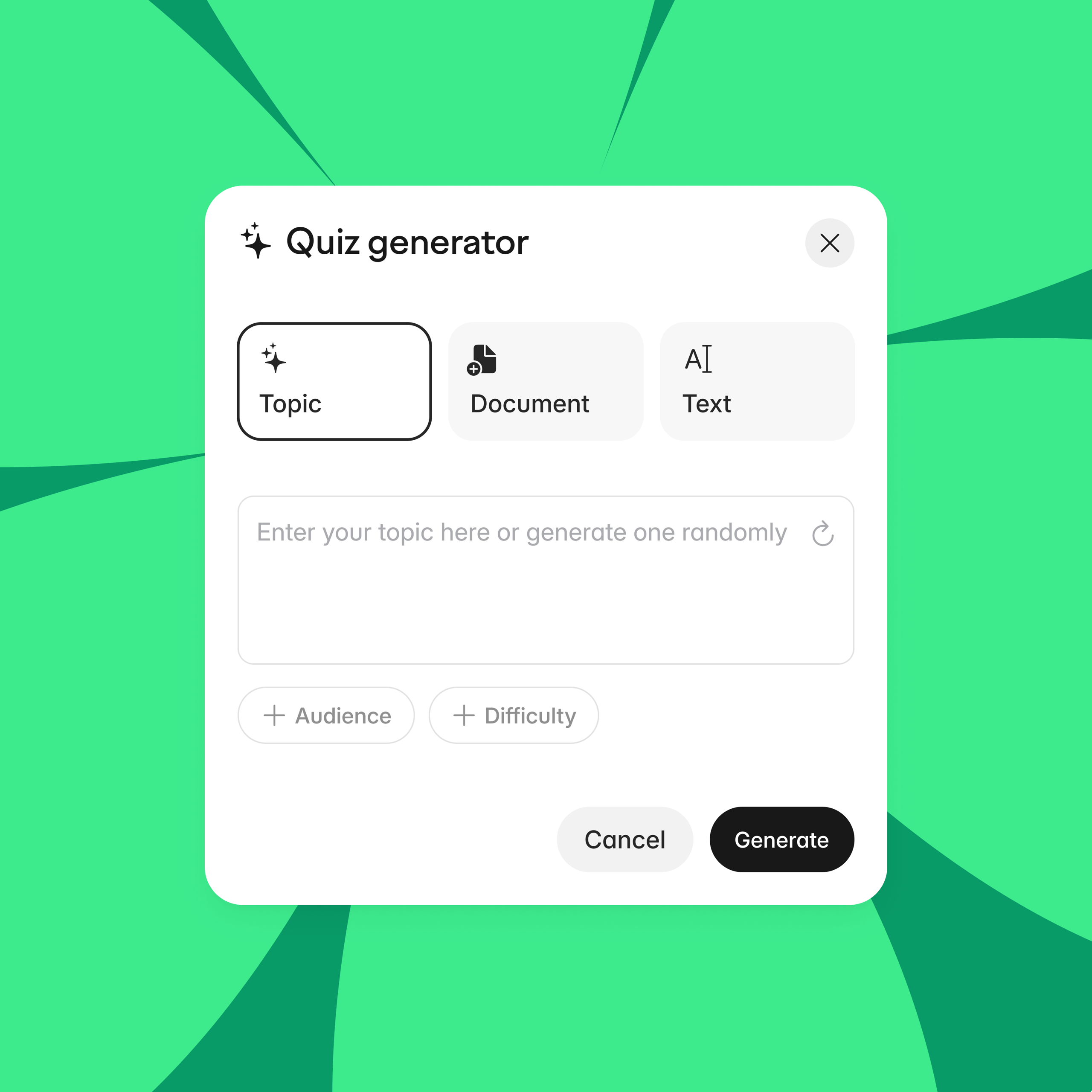 Kvistly AI Quiz Generator