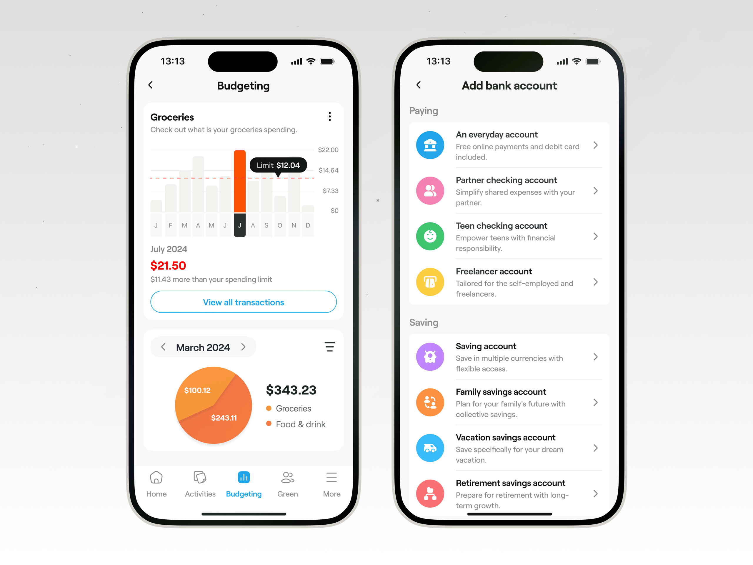Mobile banking app