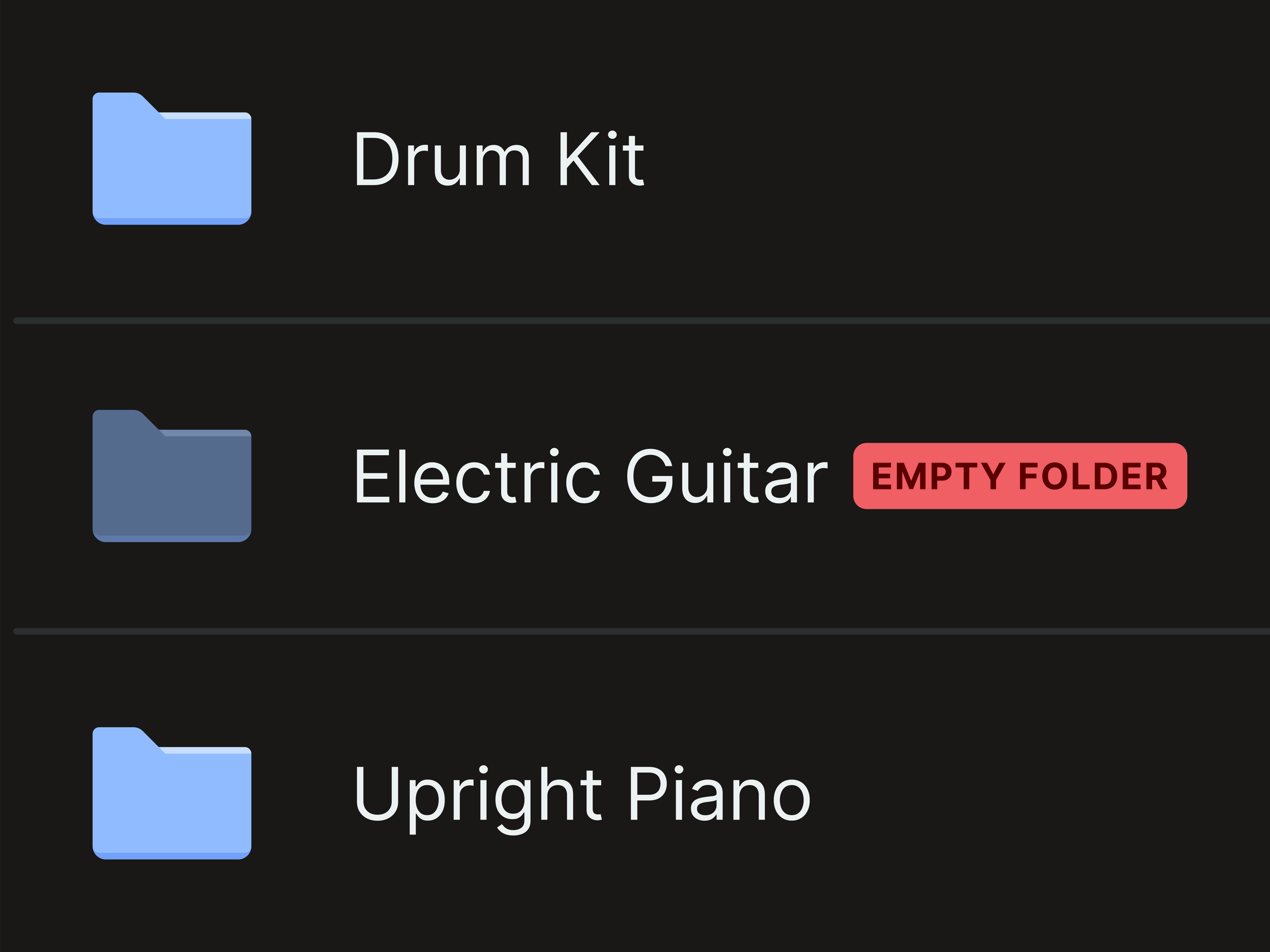 Dropbox Empty Folder Badge Concept