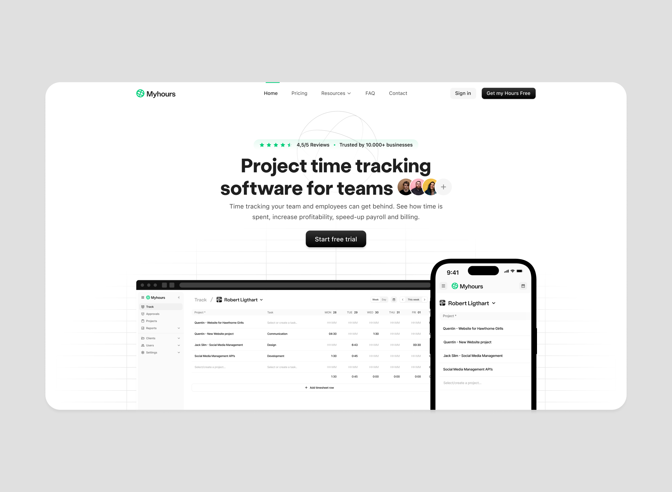 Myhours.com - Website Redesign