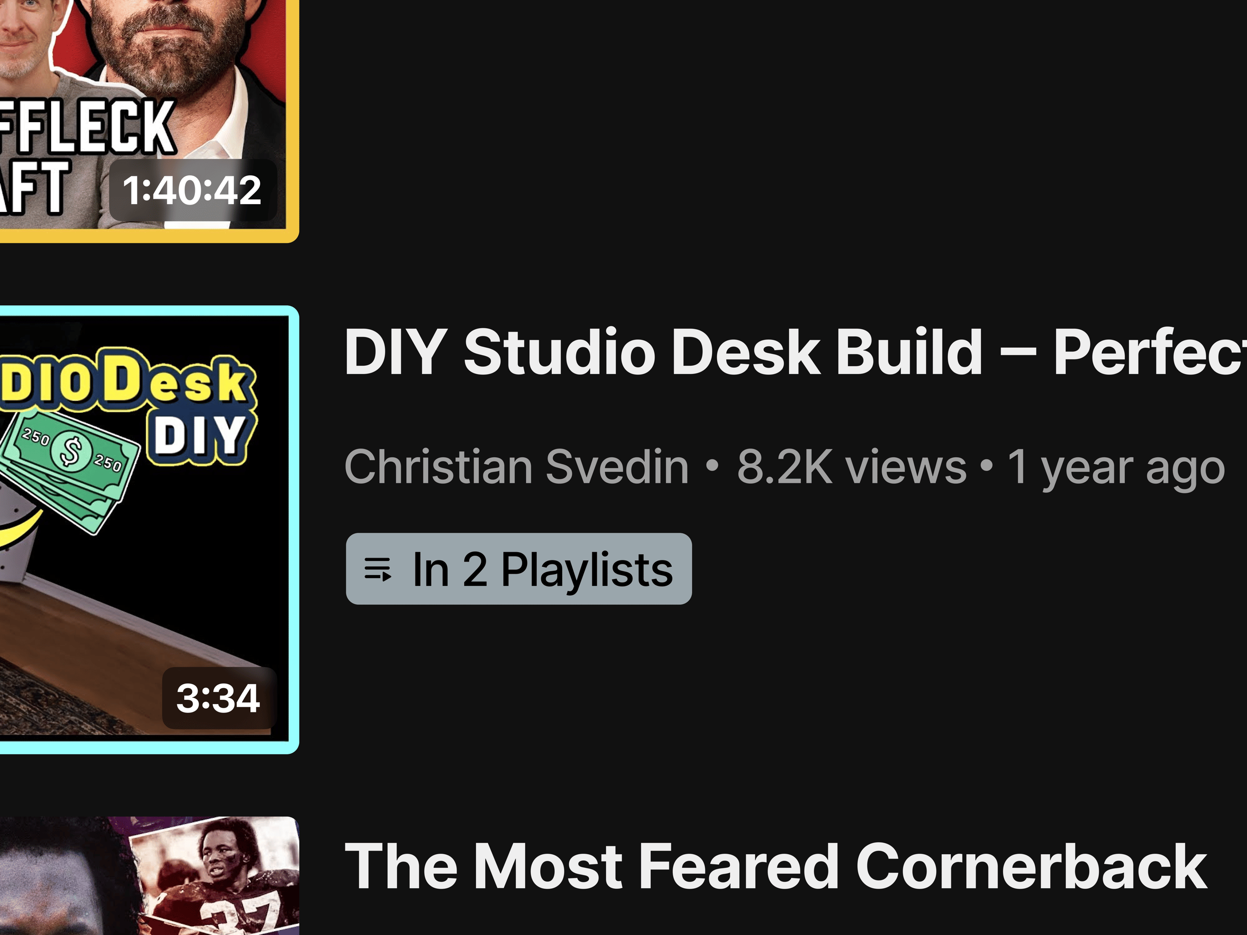 YouTube Multiple Playlists Badge Concept