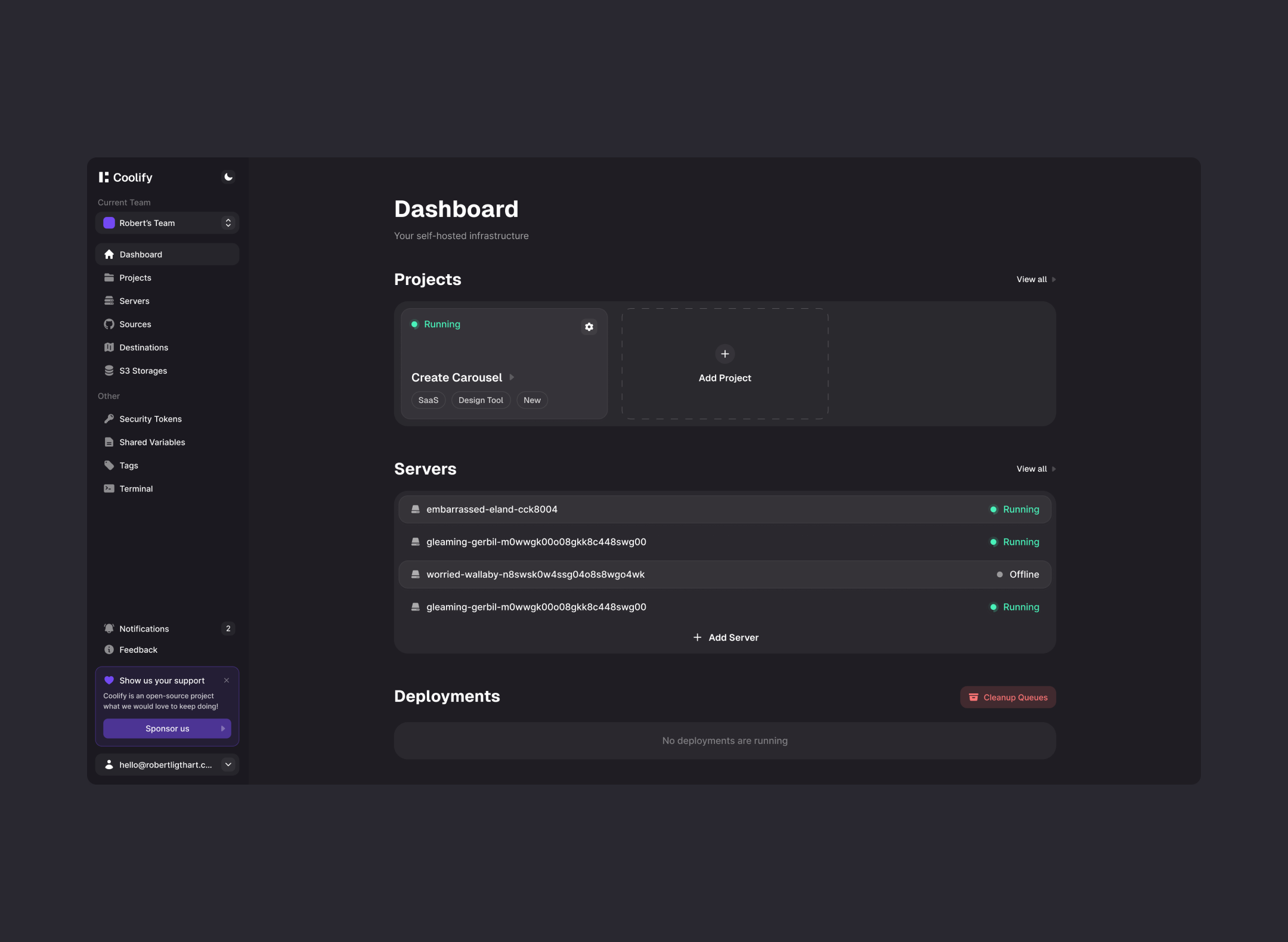 Coolify - UI Redesign