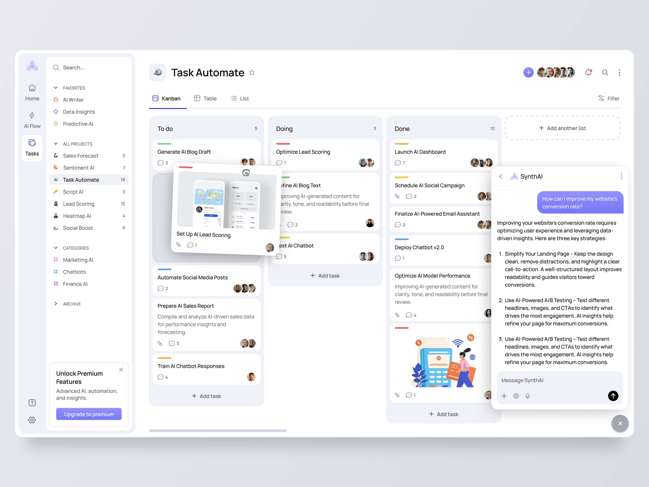 AI SaaS Dashboard