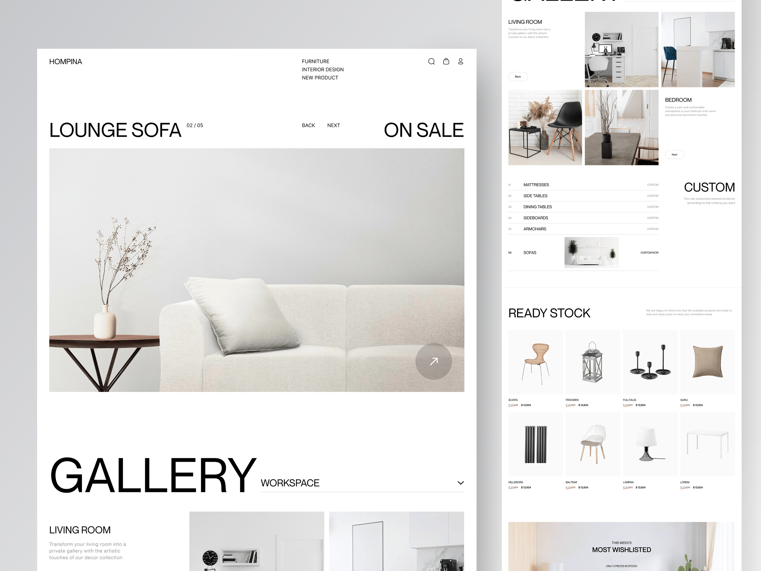 Hompina - Furniture Shop Landing Page