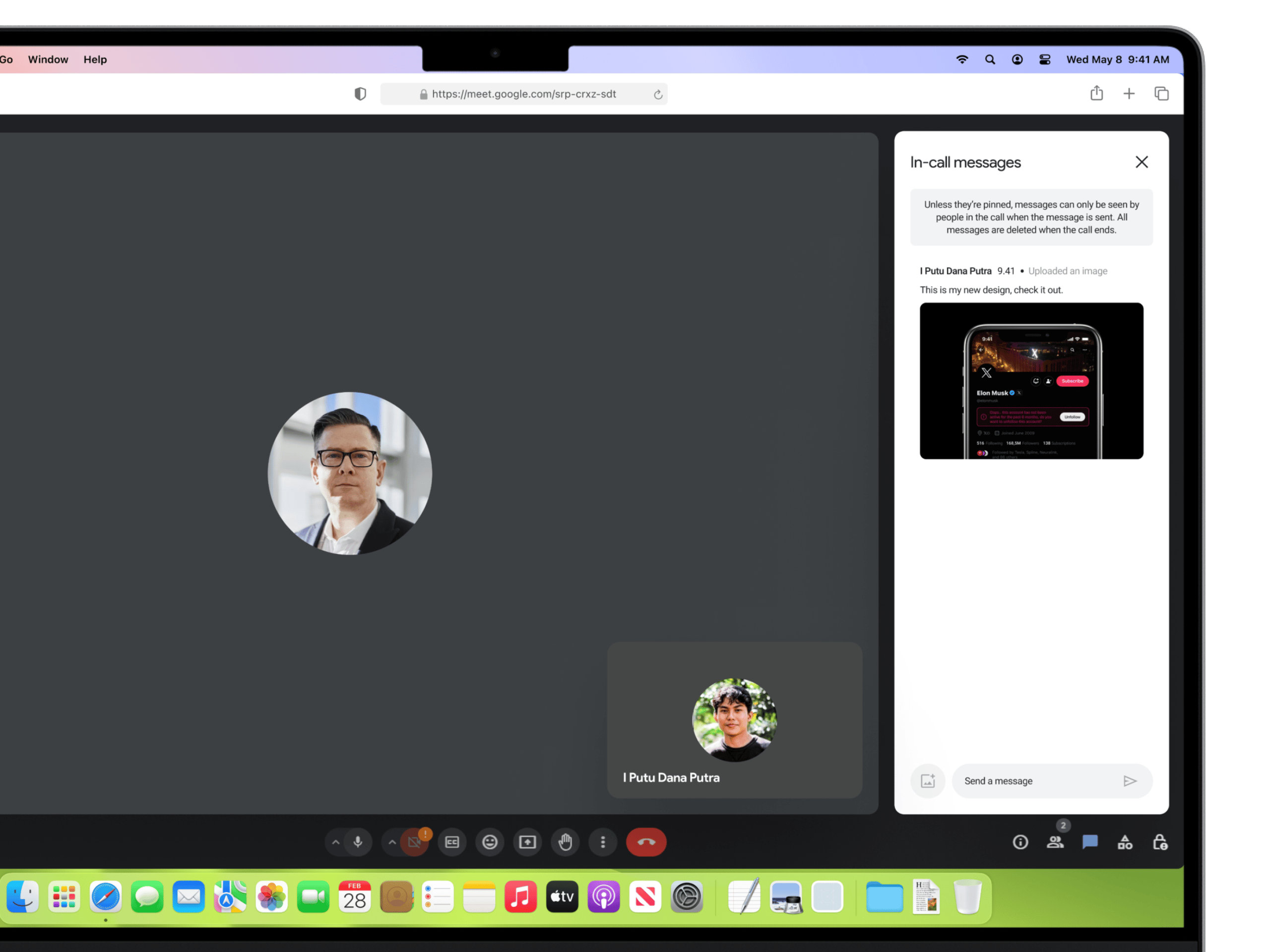 Google Meet Chat Upload Image Feature
