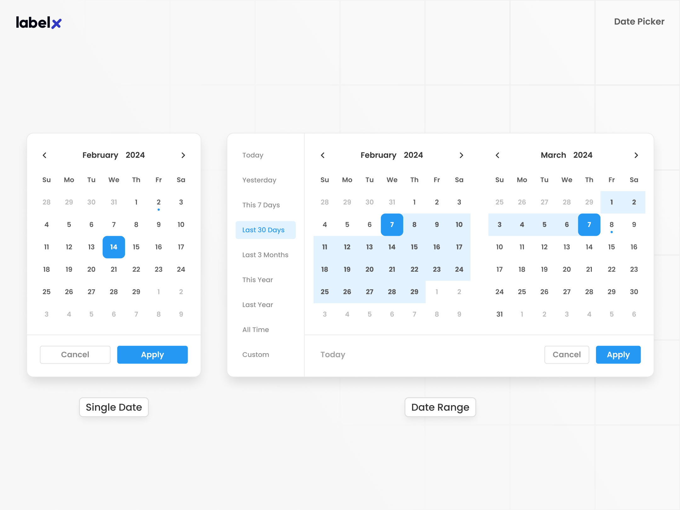 Date Picker Component UI - Single Date vs. Date Range