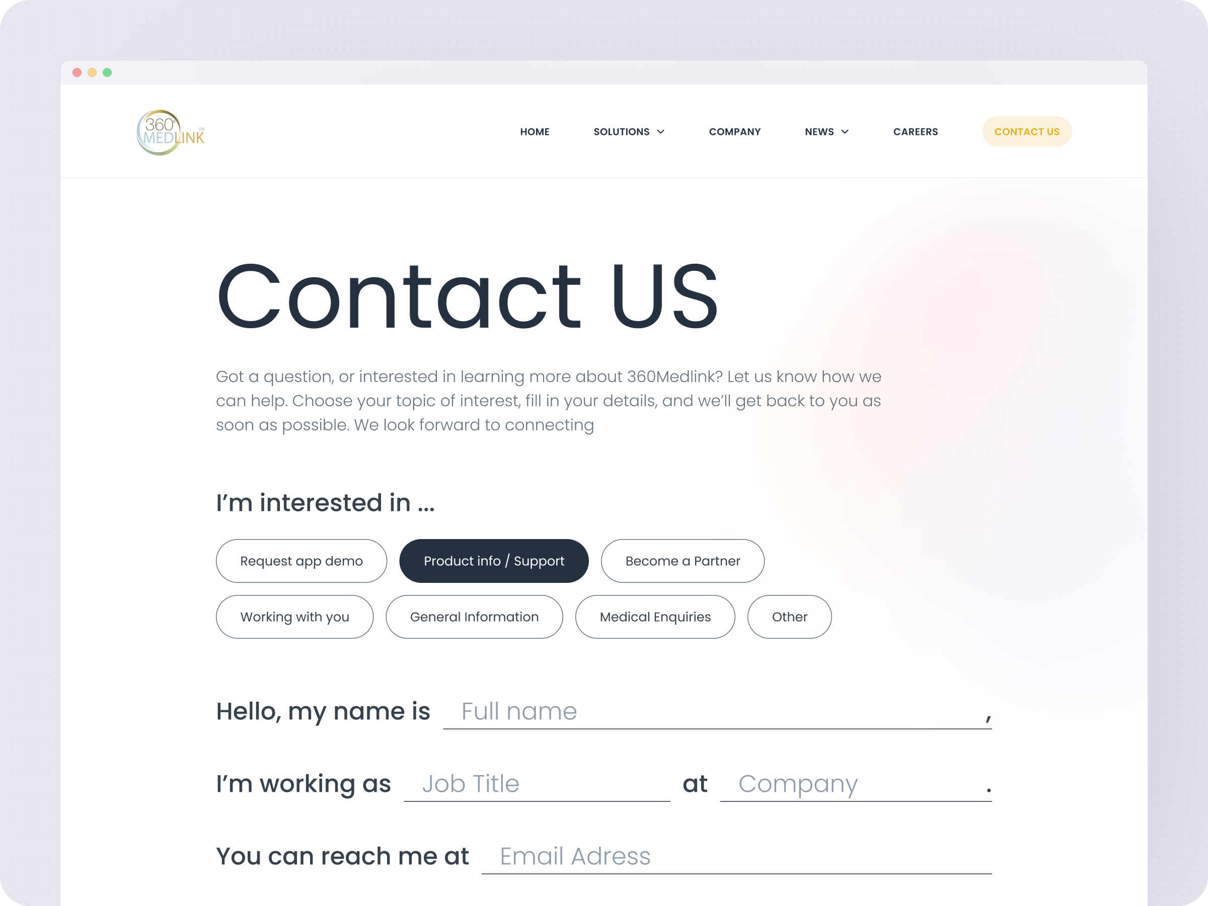 Contact US page