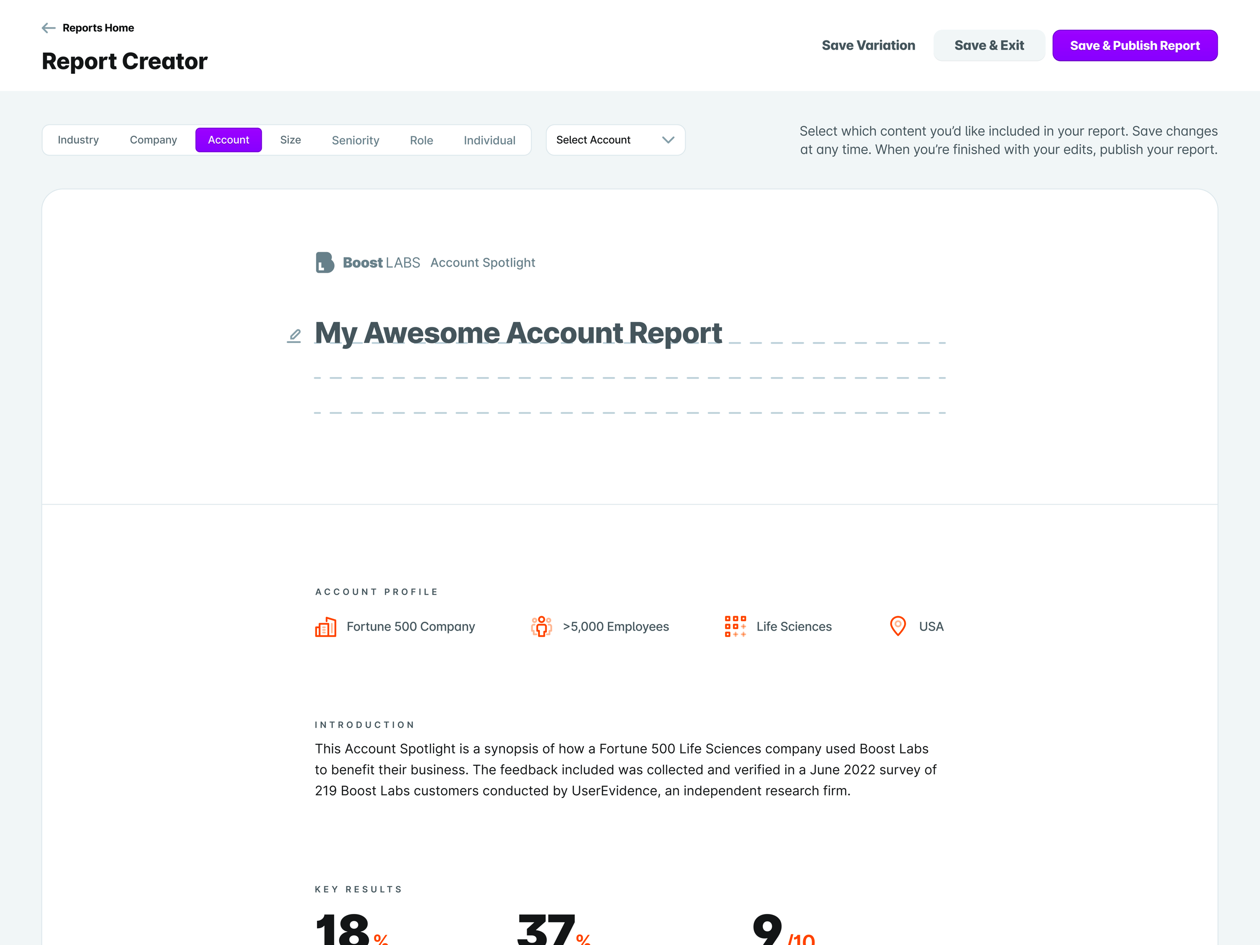 UserEvidence Report Creator