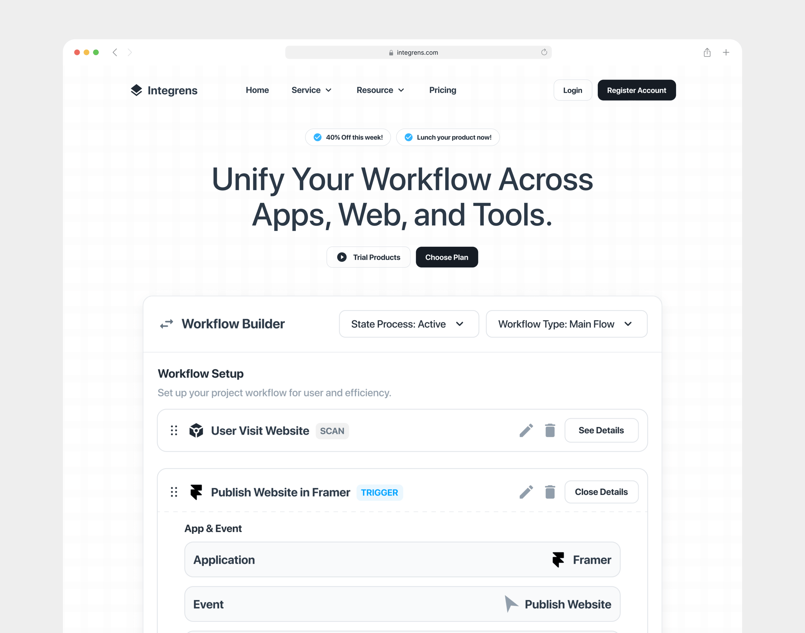Integrens Landing Page ✈️⚙️
