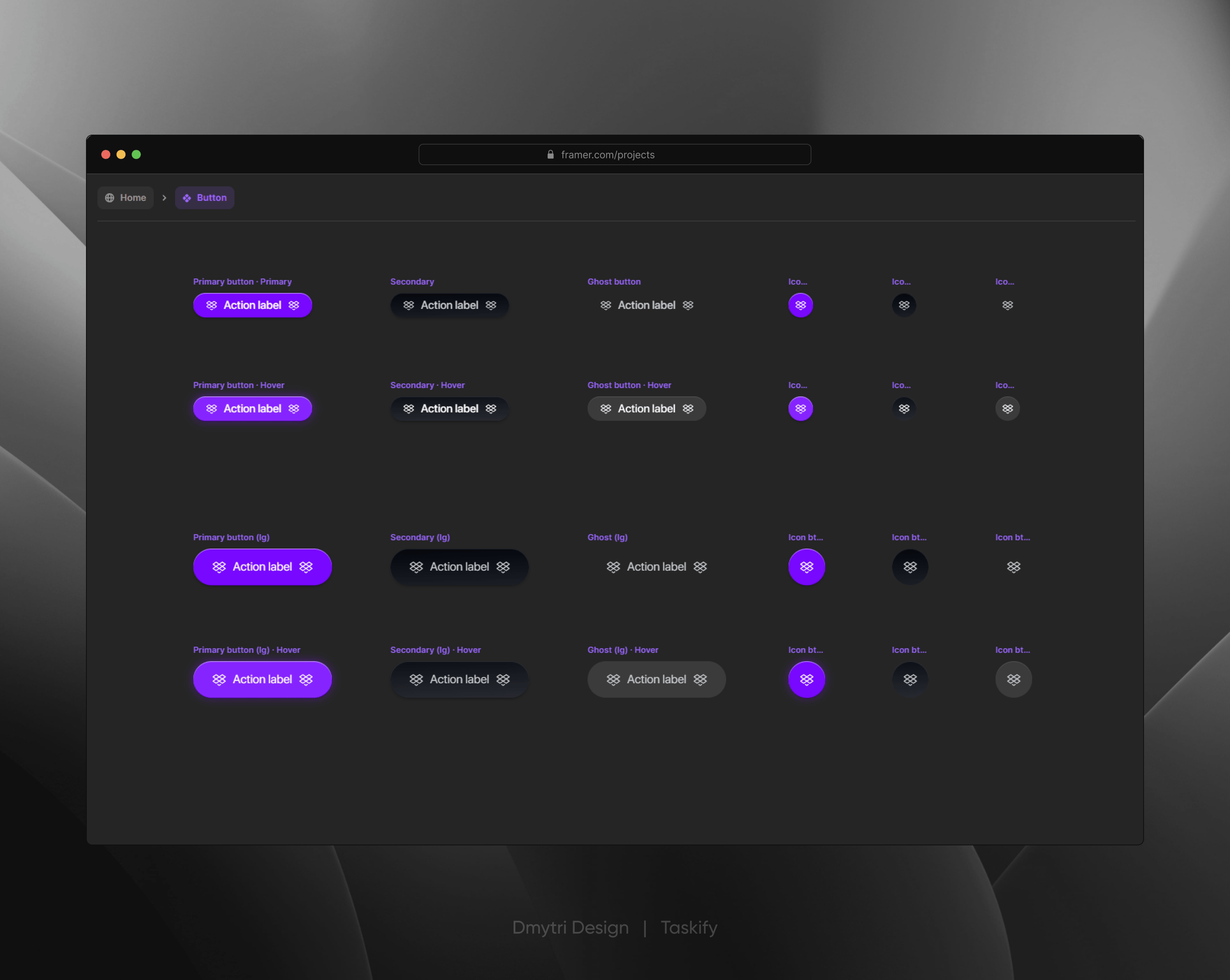 Framer buttons by Dmytri Ivanov | Layers