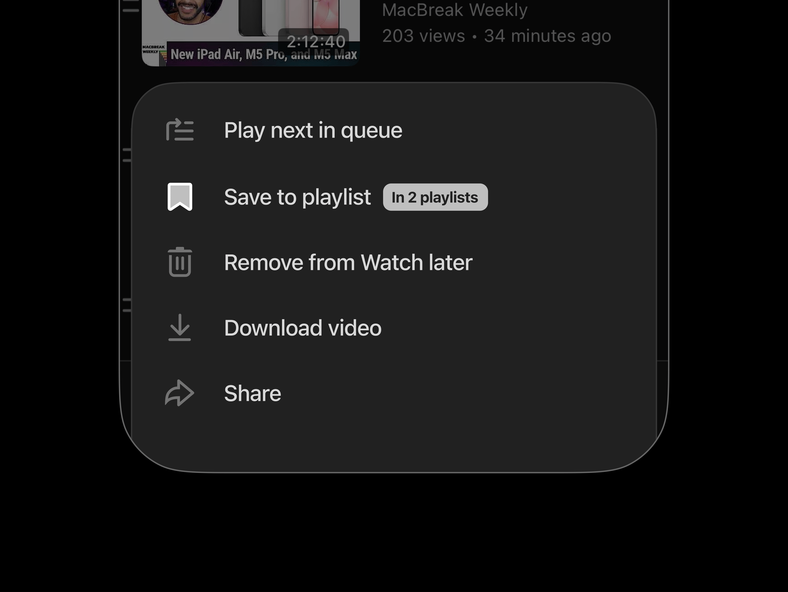 YouTube Multiple Playlists Badge Concept - Modal UI