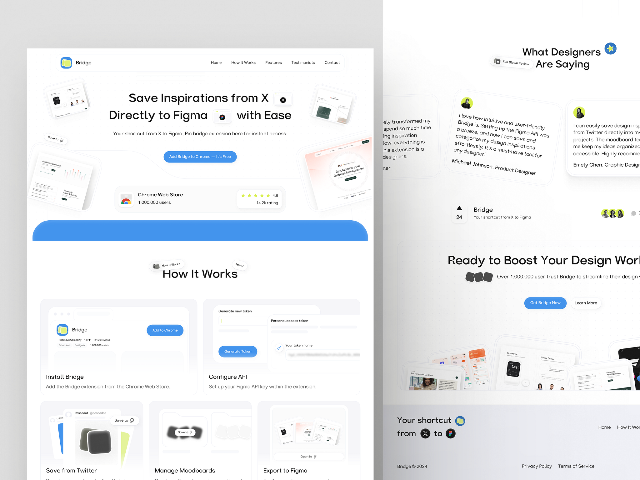 Bridge - Chrome Extension Landing Page