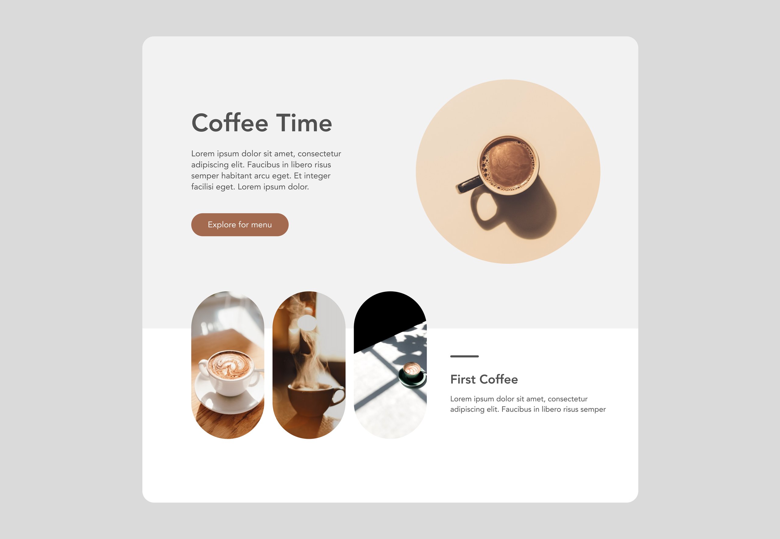 Coffee Menu UI