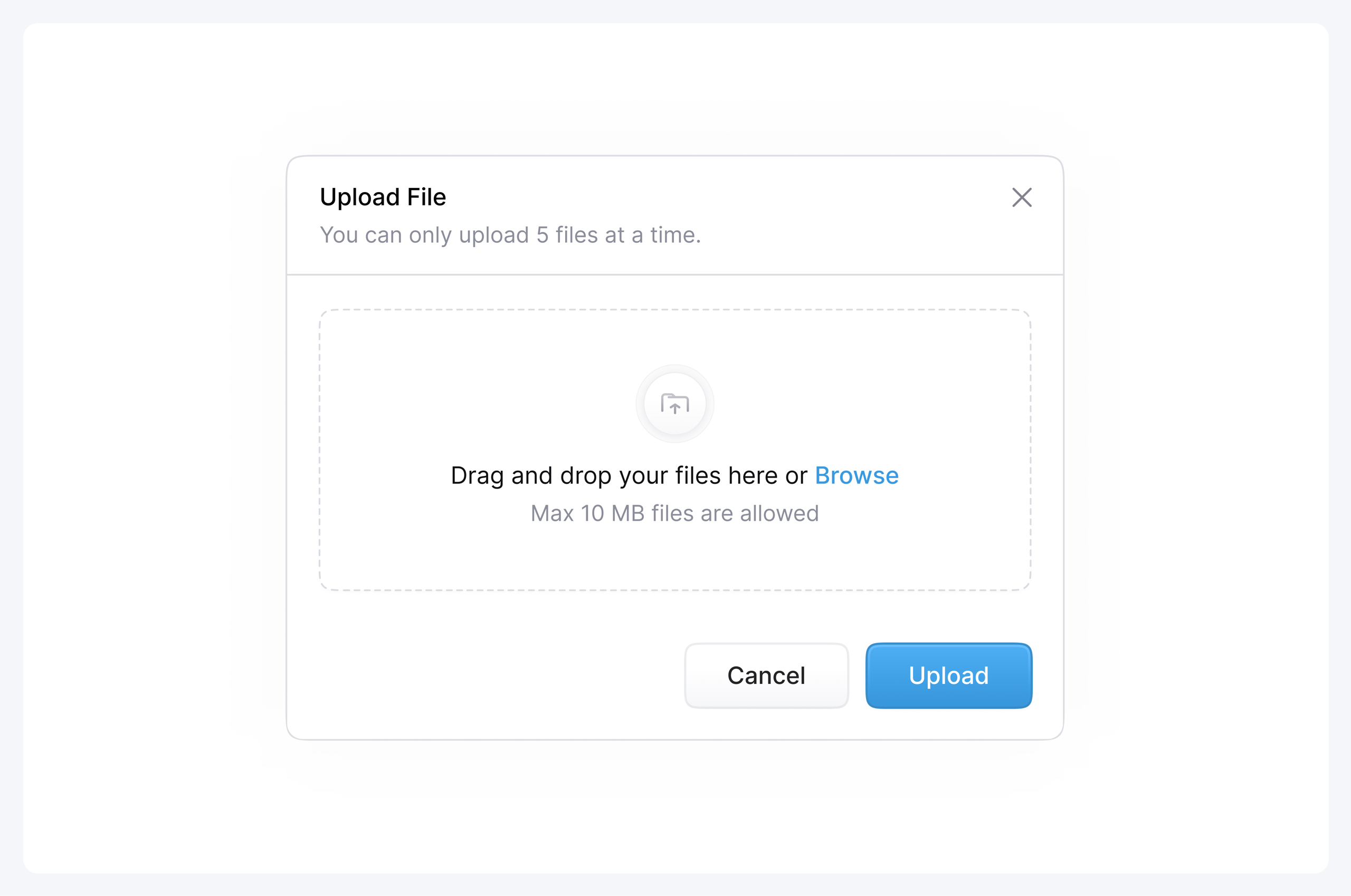 Upload file modal design 💫