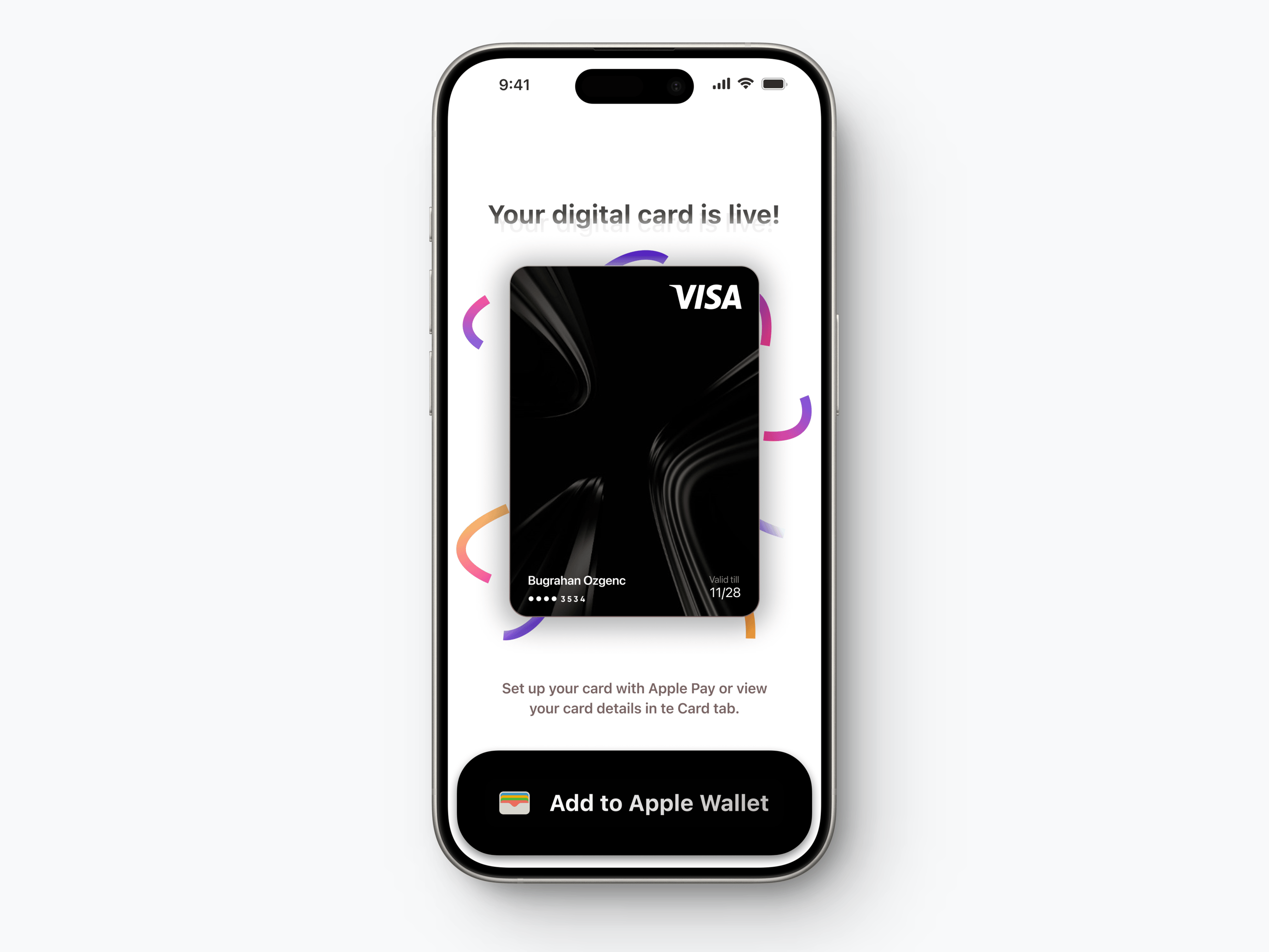 Add Apple Wallet Card UI 