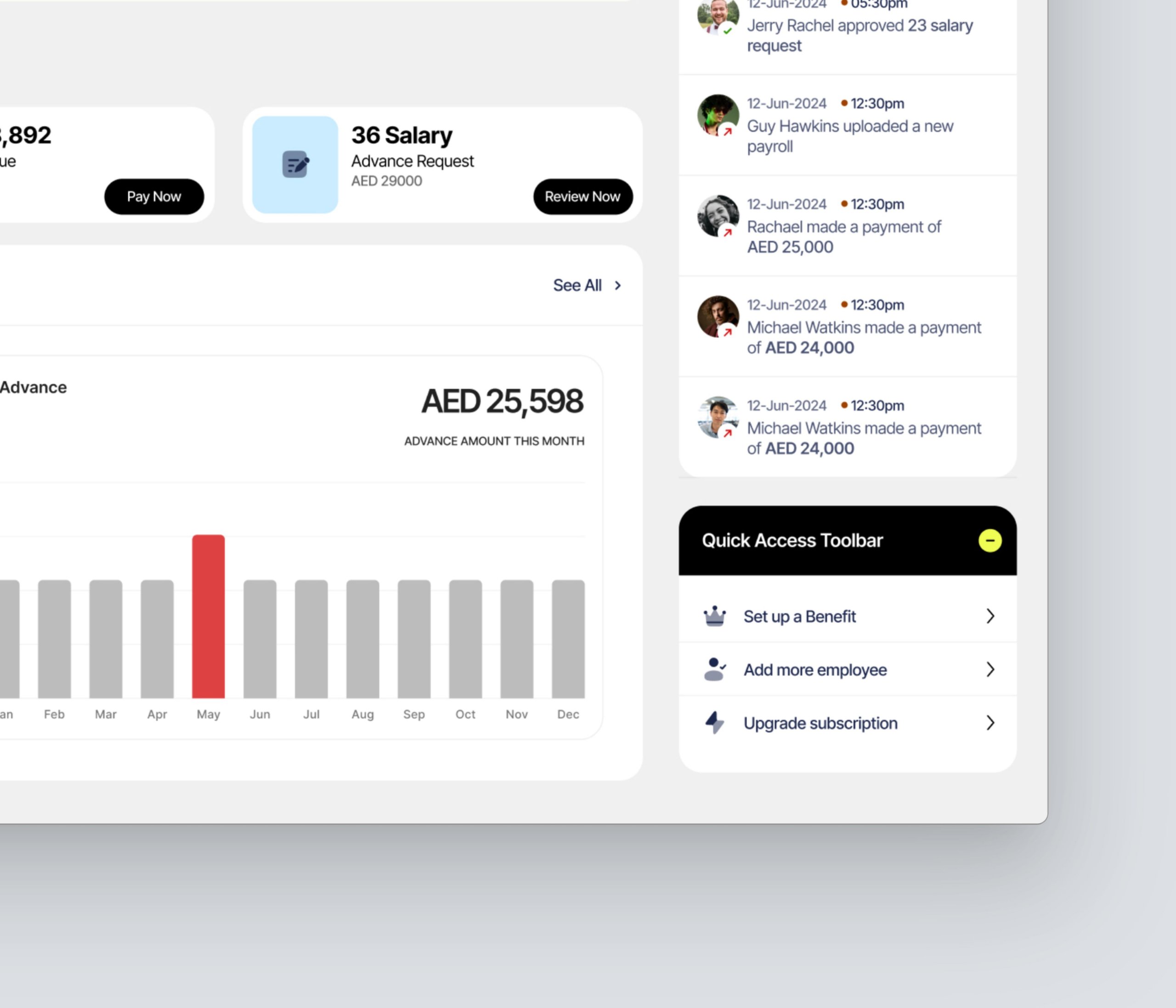 Employee Management dashboard. 