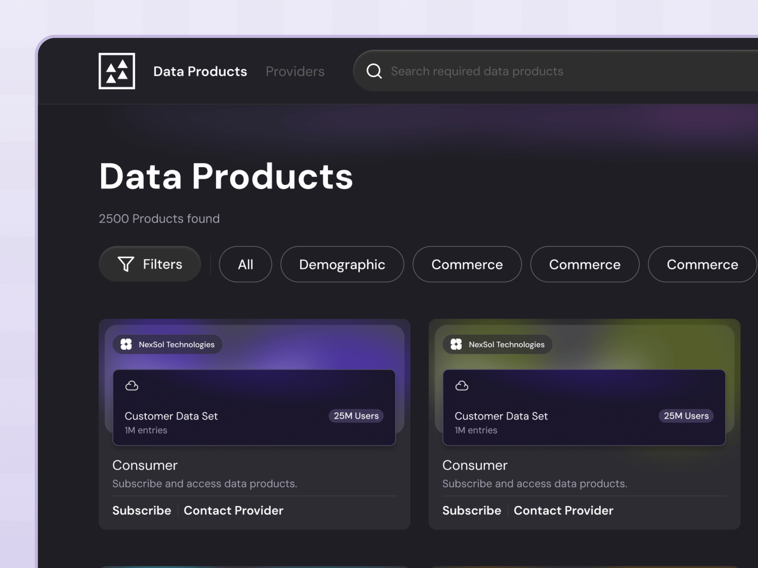 DataMarket Place - SAAS Product