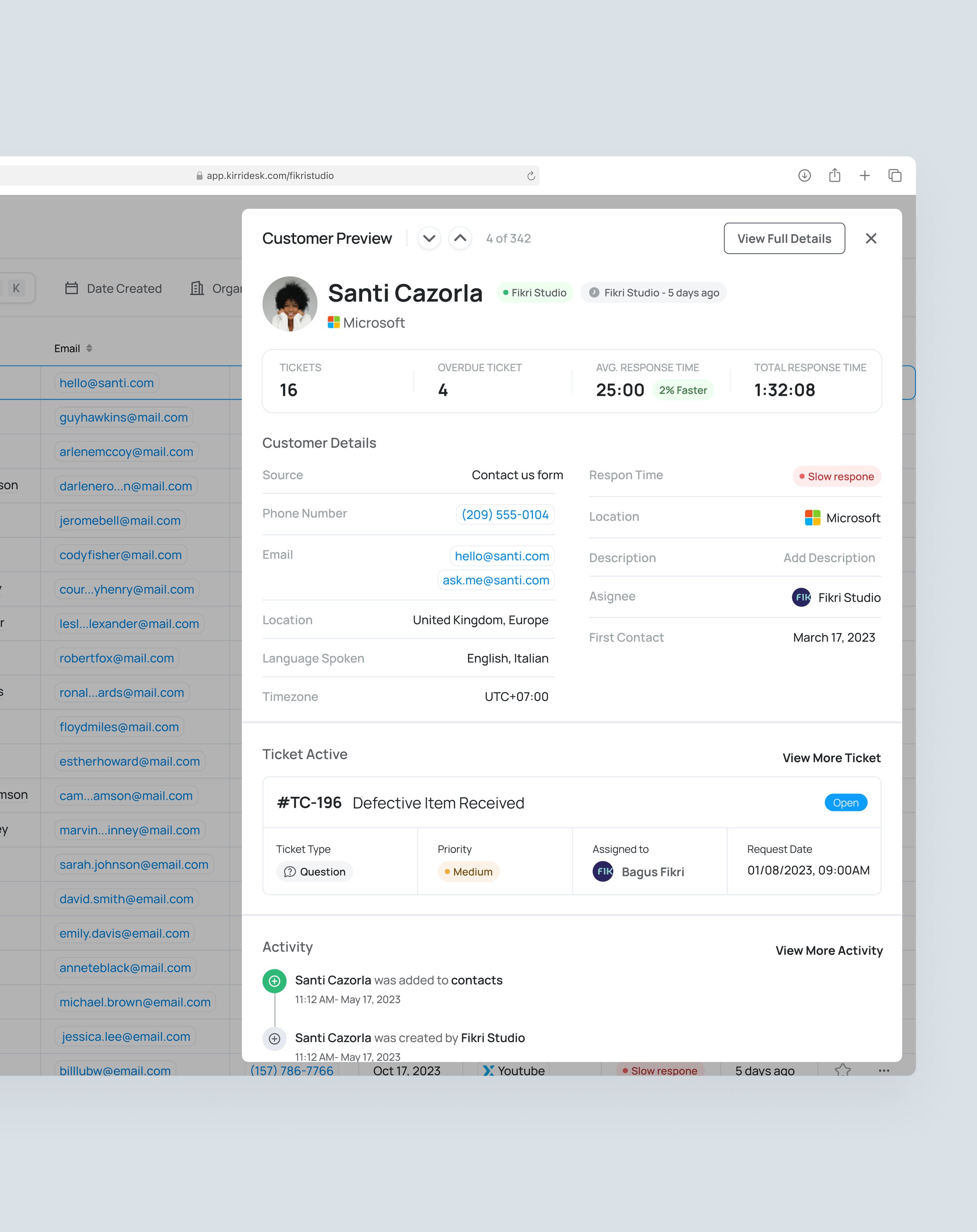 Kirridesk - Customer Preview - Customer Service System
