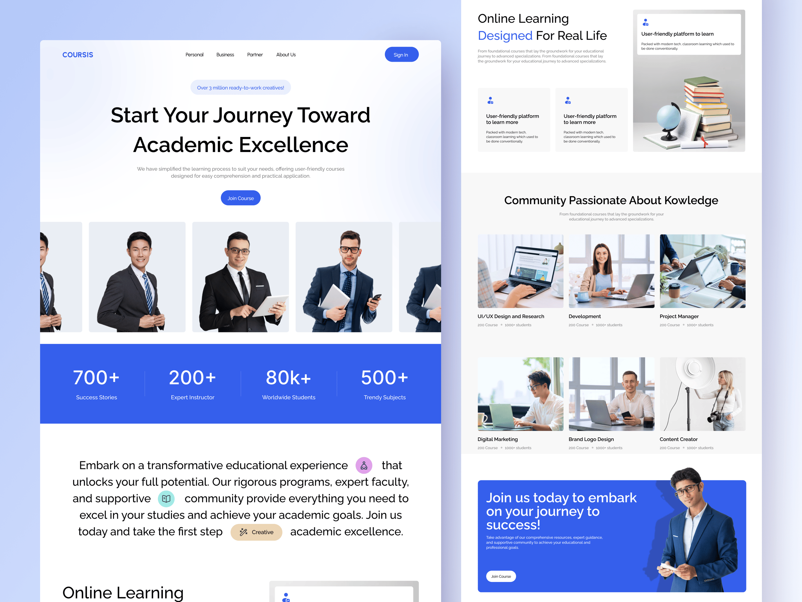 Coursis - E-Learning Landing Page