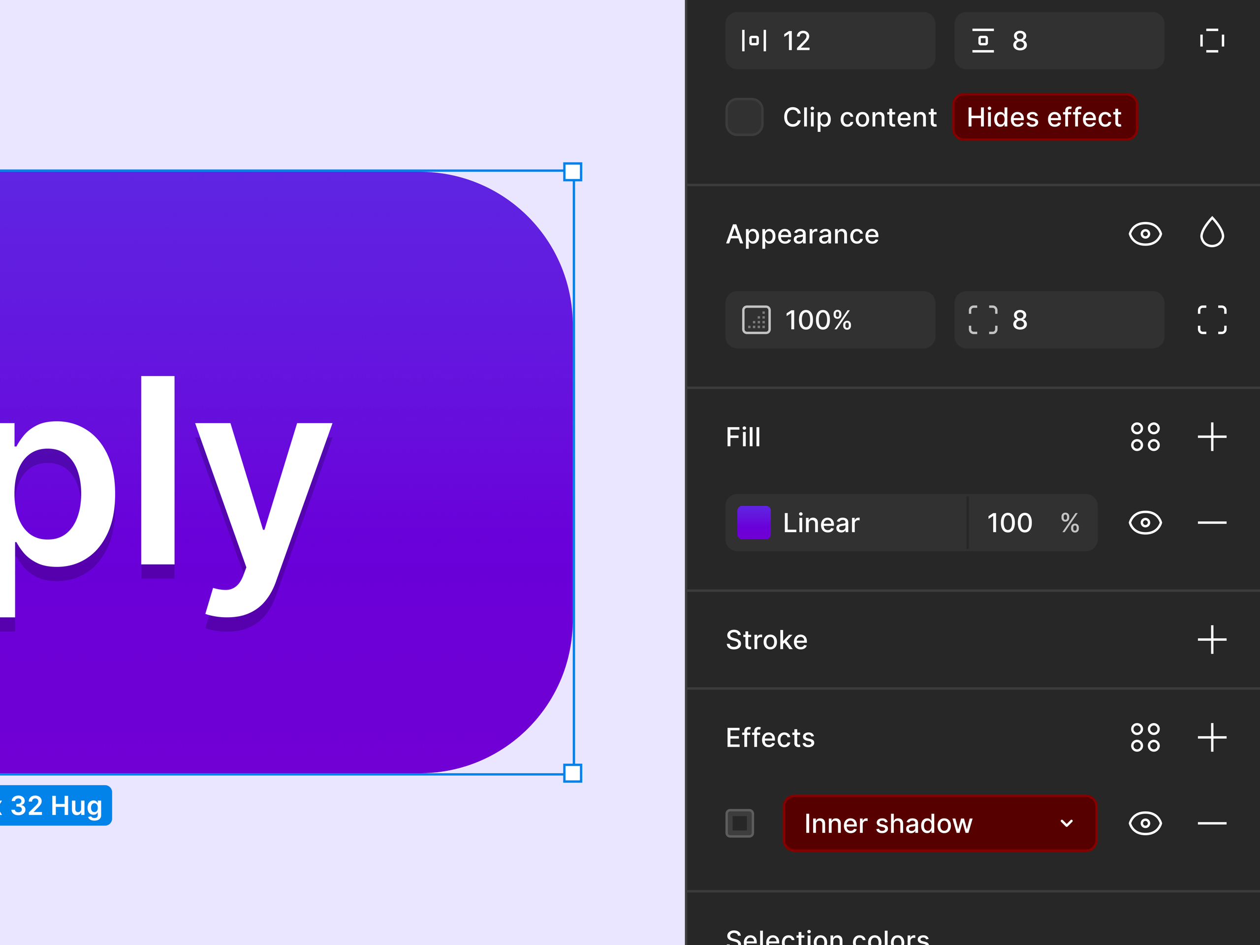 Figma "Hides effect" Feature Concept