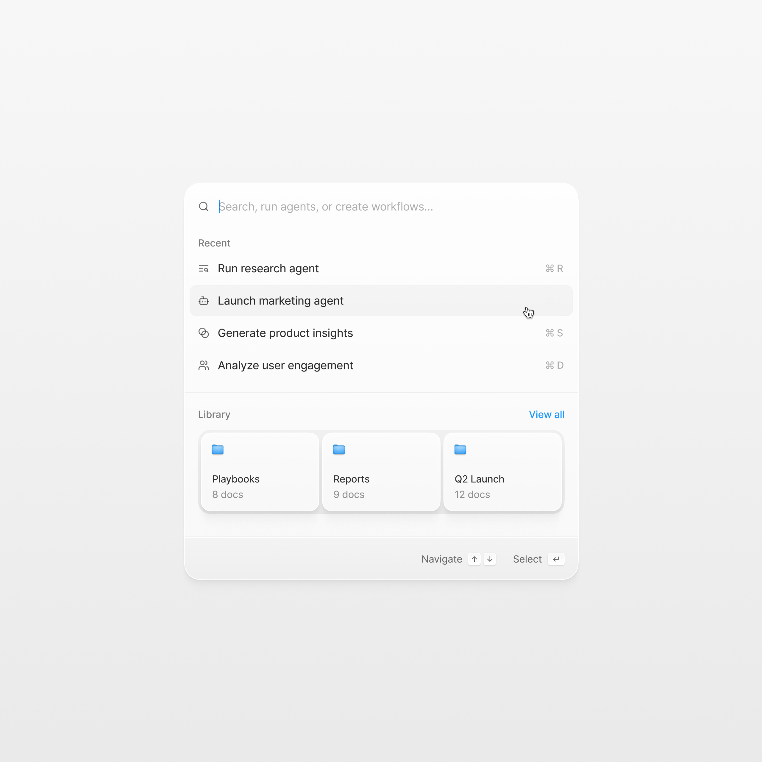 Command Menu – CMD+K