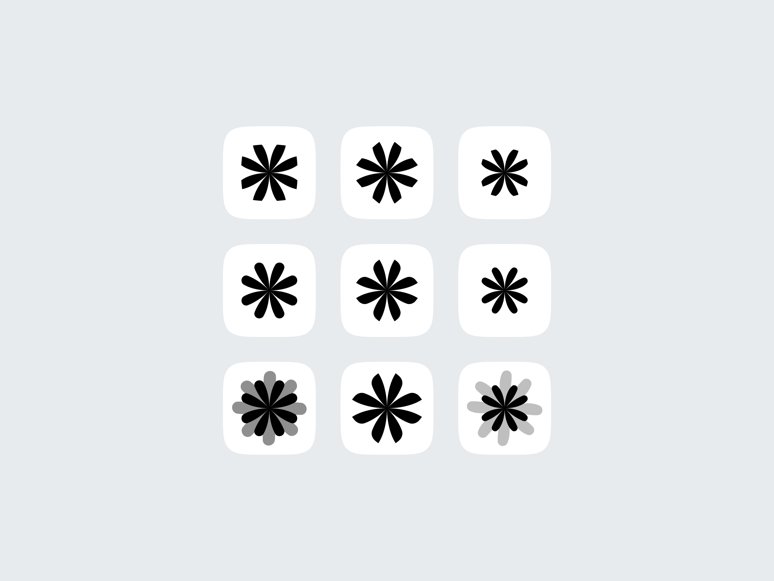 Claude Abstract Flower Logo Redesign Concepts