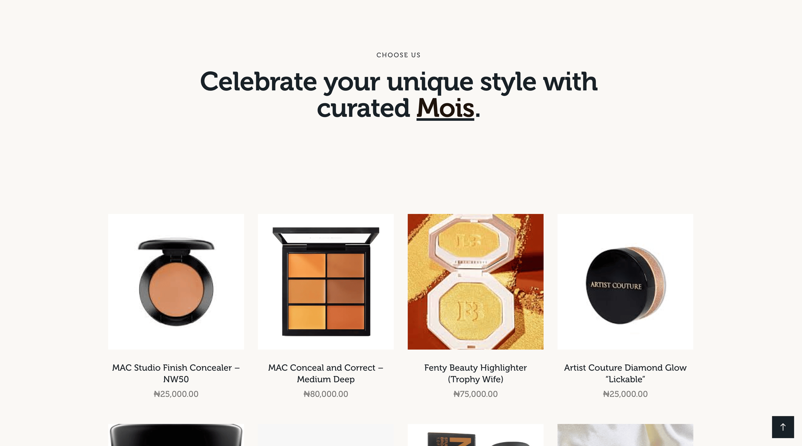 An Ecommerce website product