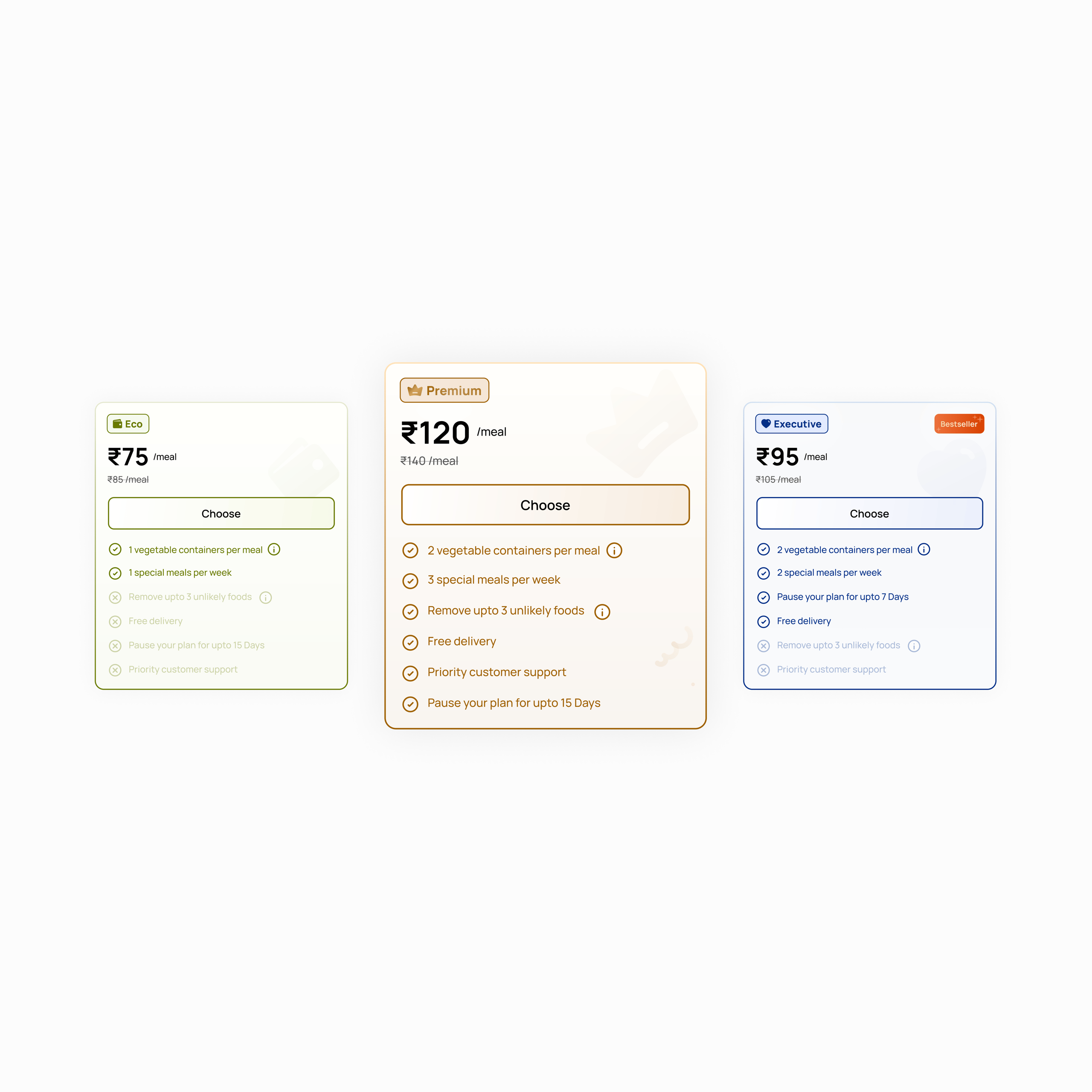 Subscription Plan Card Design