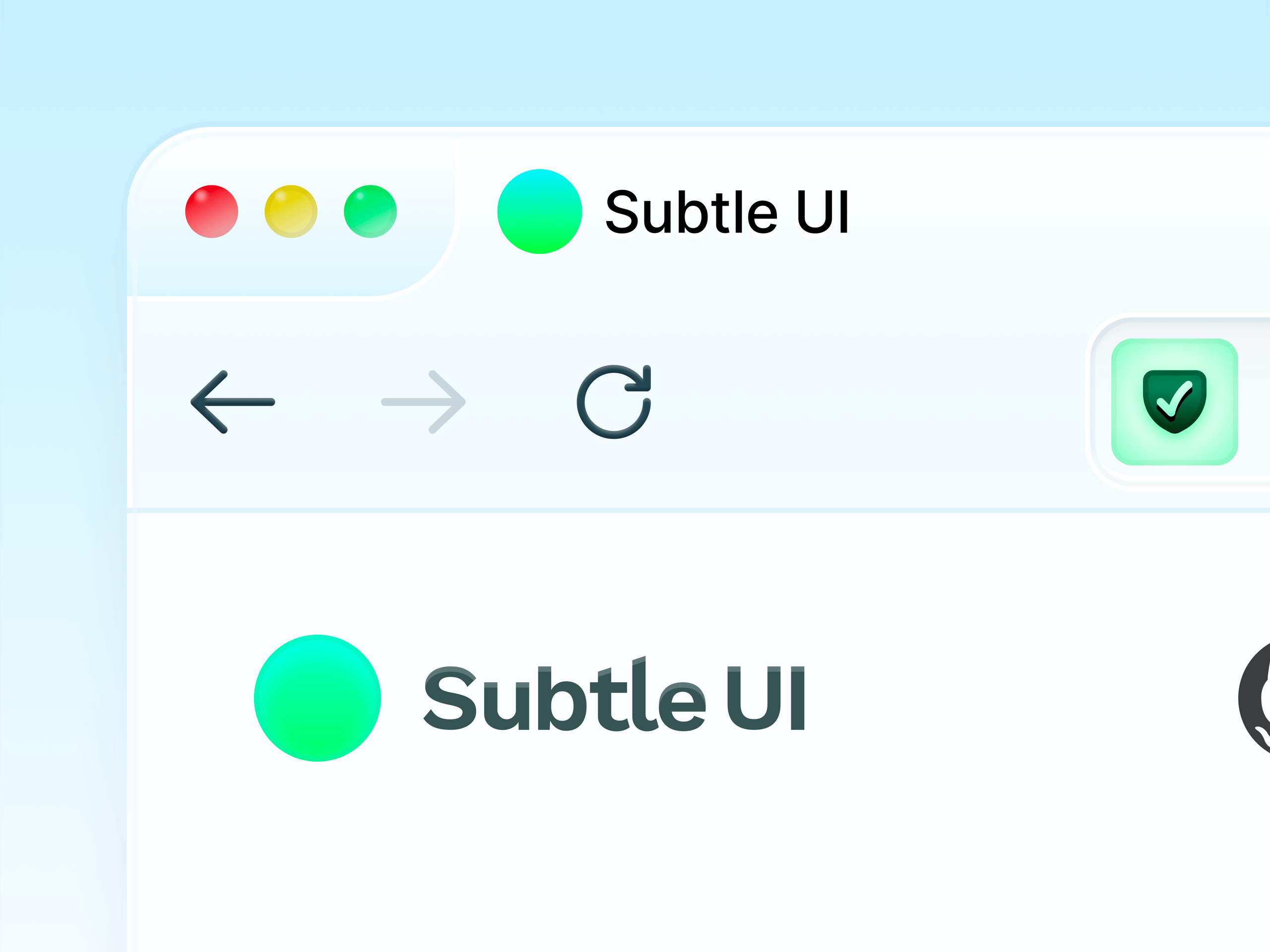 Subtle UI Browser Frame - Light Mode