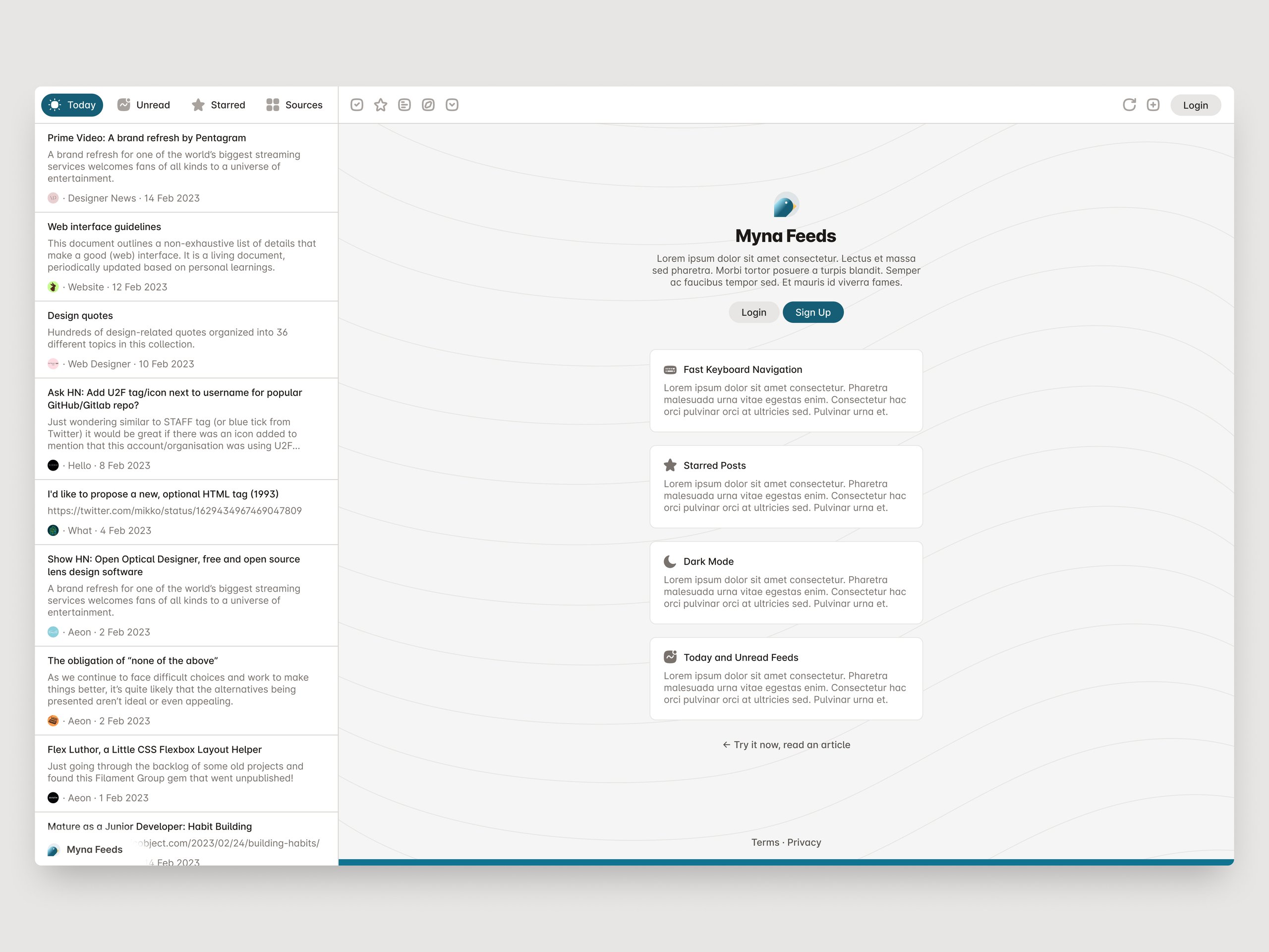 Myna RSS feeds