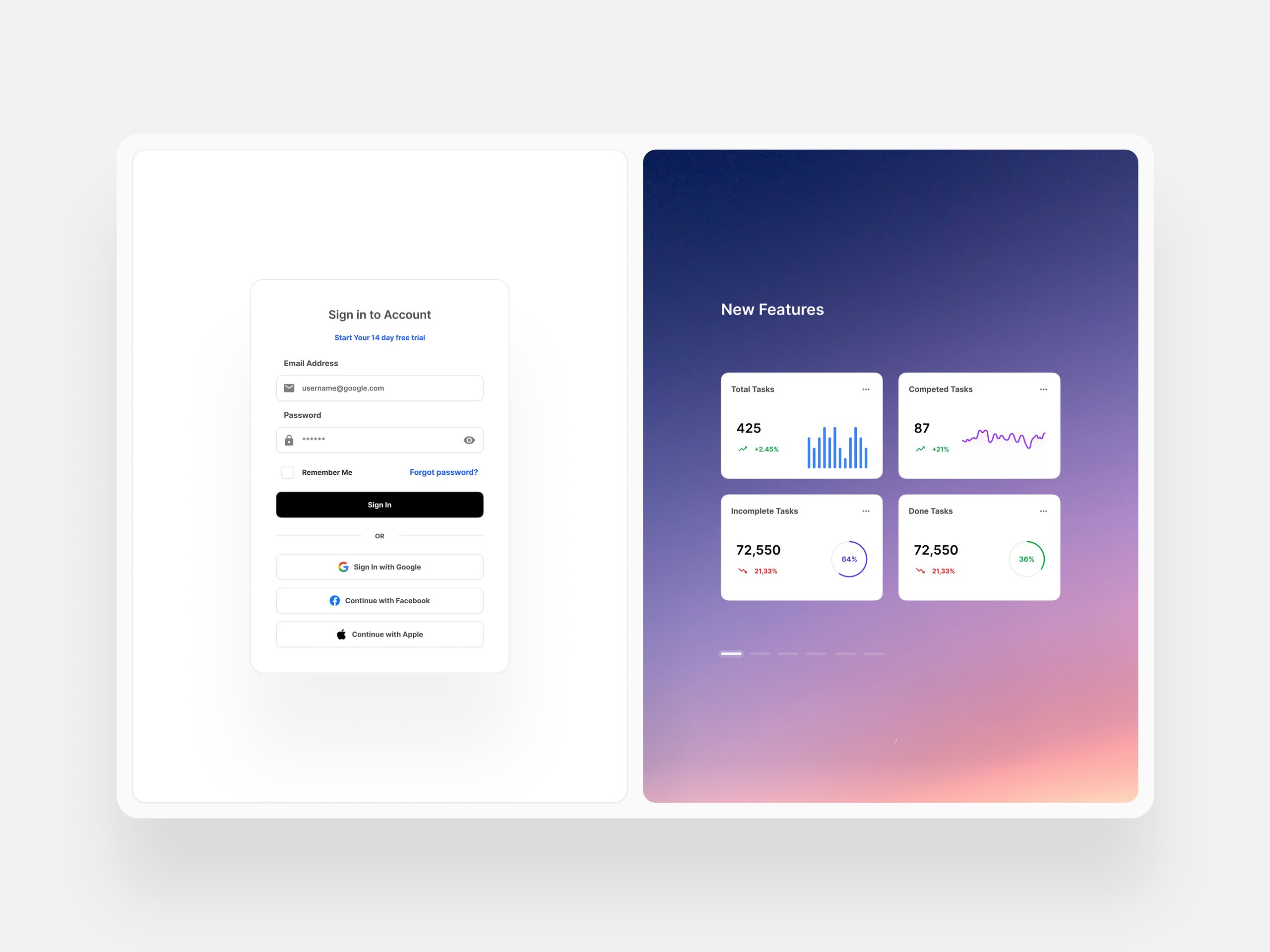 UI Log In Screen