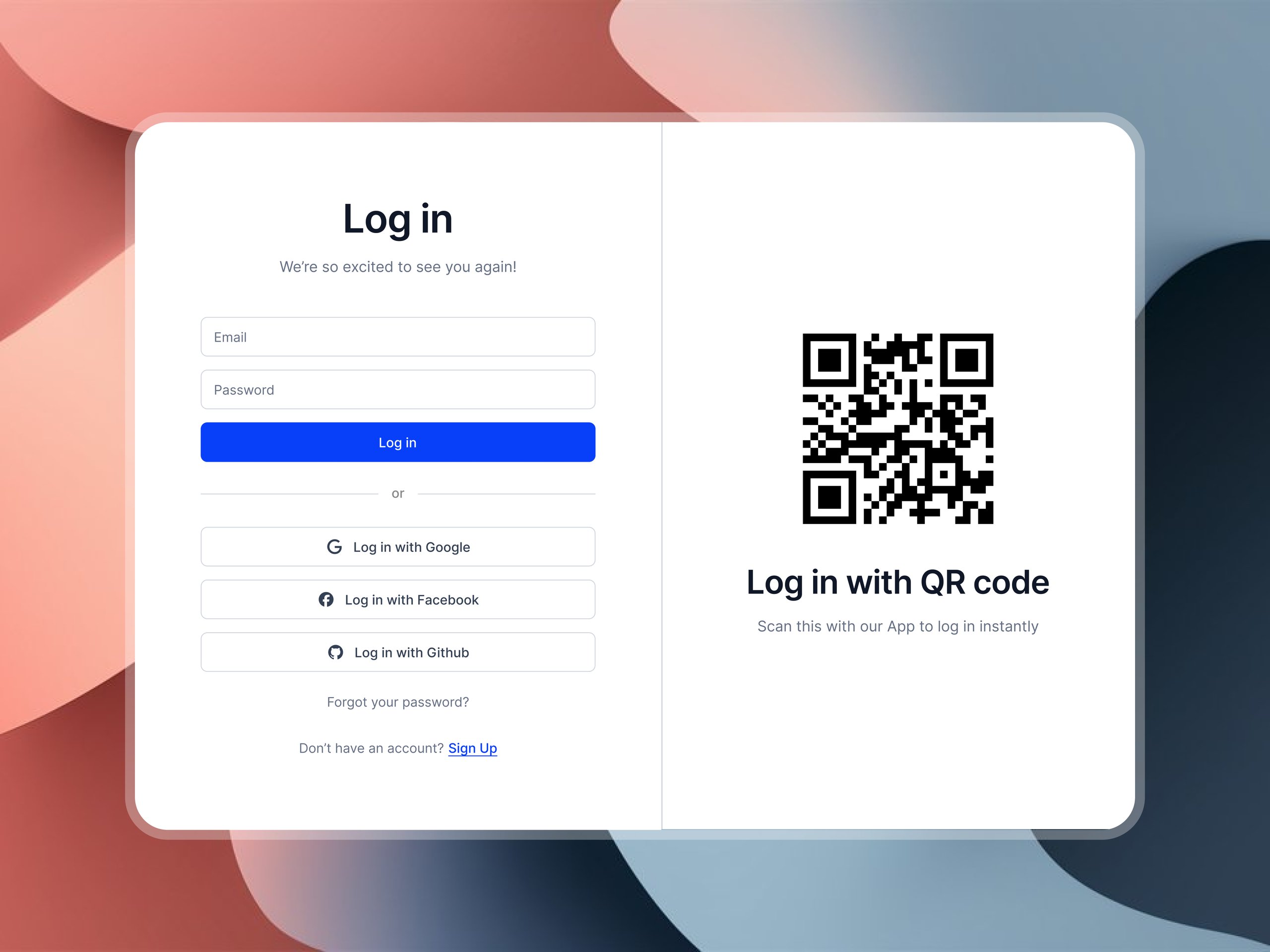 Log in page - Skelementor